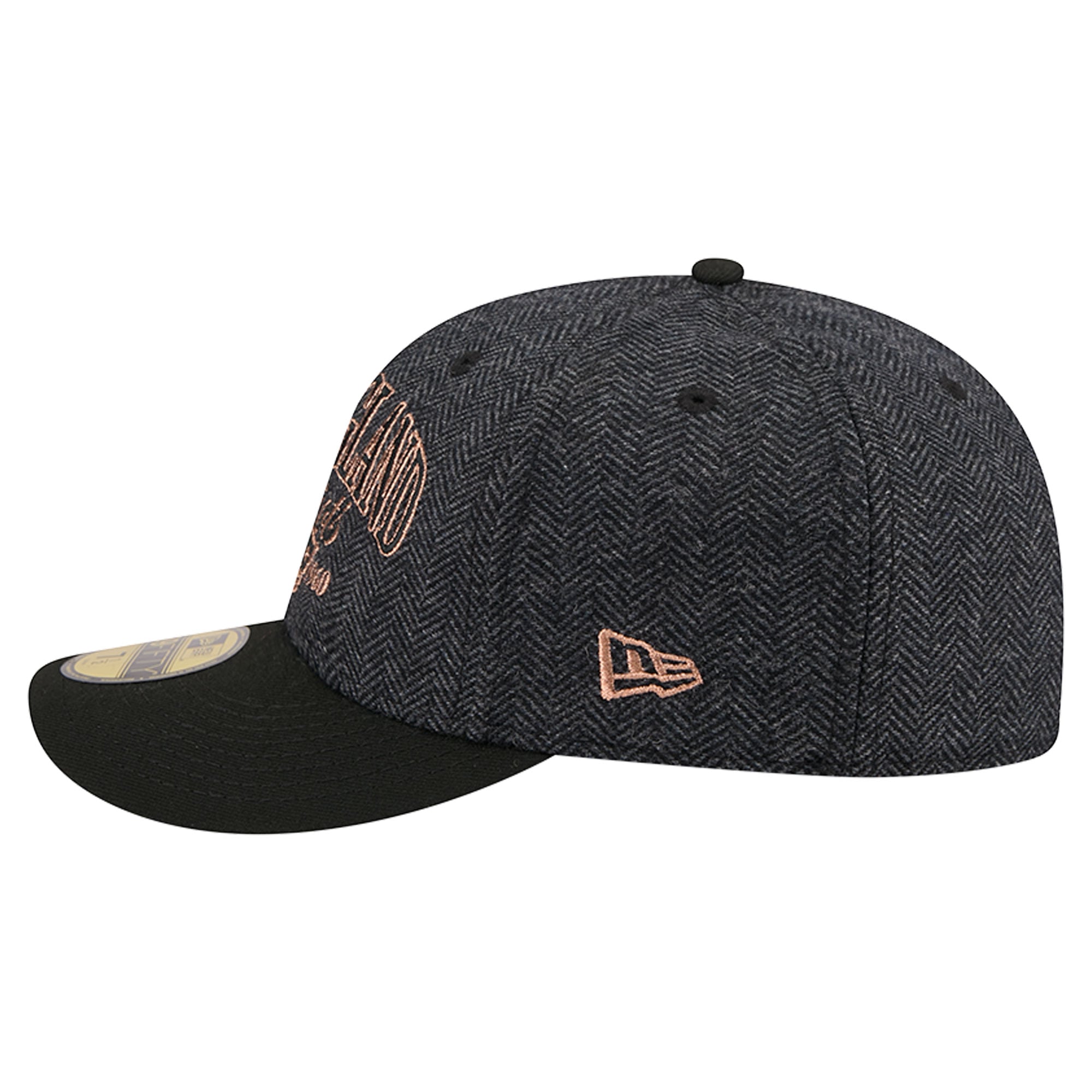 Casquette ajustée New Era 59FIFTY pour homme, noire, England Patriots, en fausse laine.