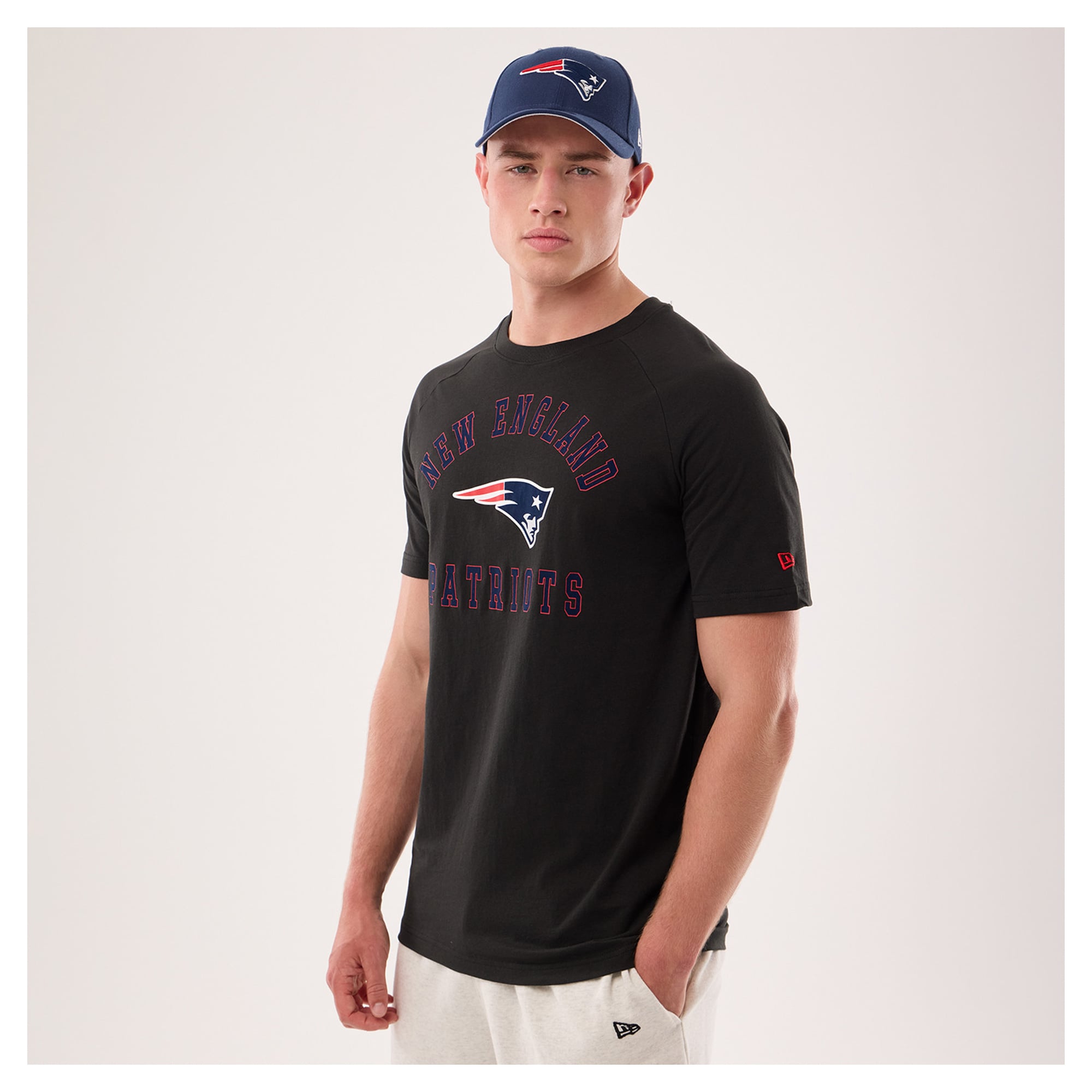 Men's New Era Black England Patriots Functional Fandom T-Shirt