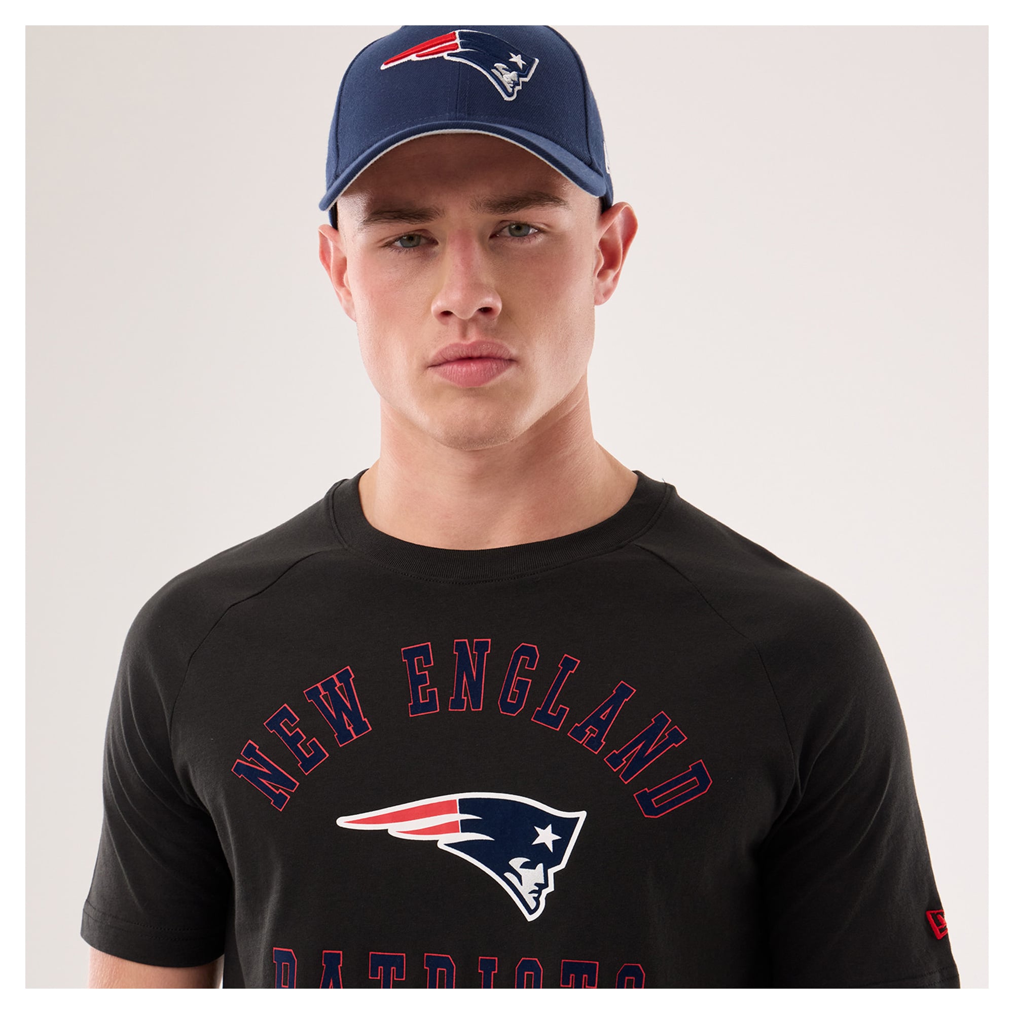 Men's New Era Black England Patriots Functional Fandom T-Shirt