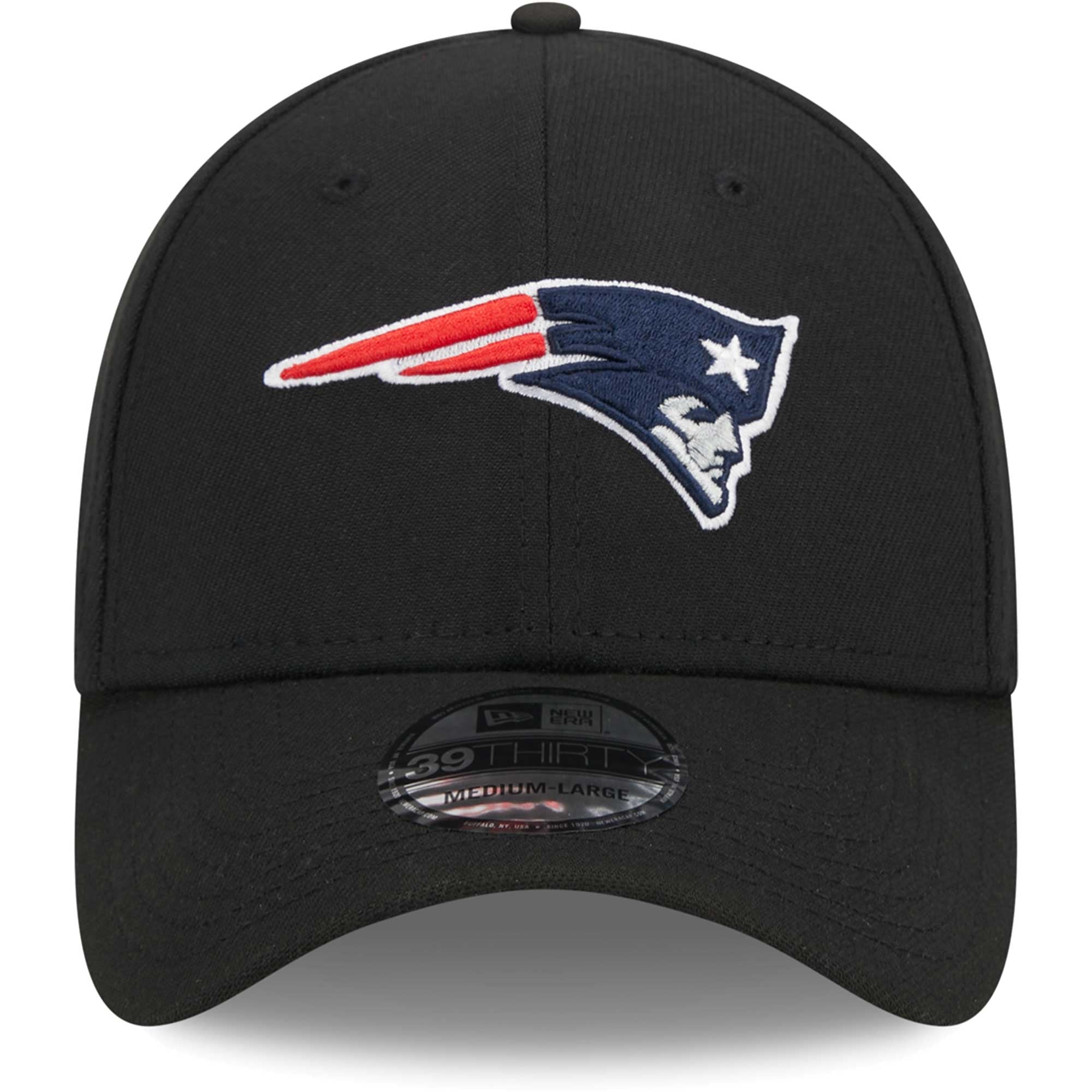 Casquette flexible principale 39THIRTY des New England Patriots Era noire pour hommes