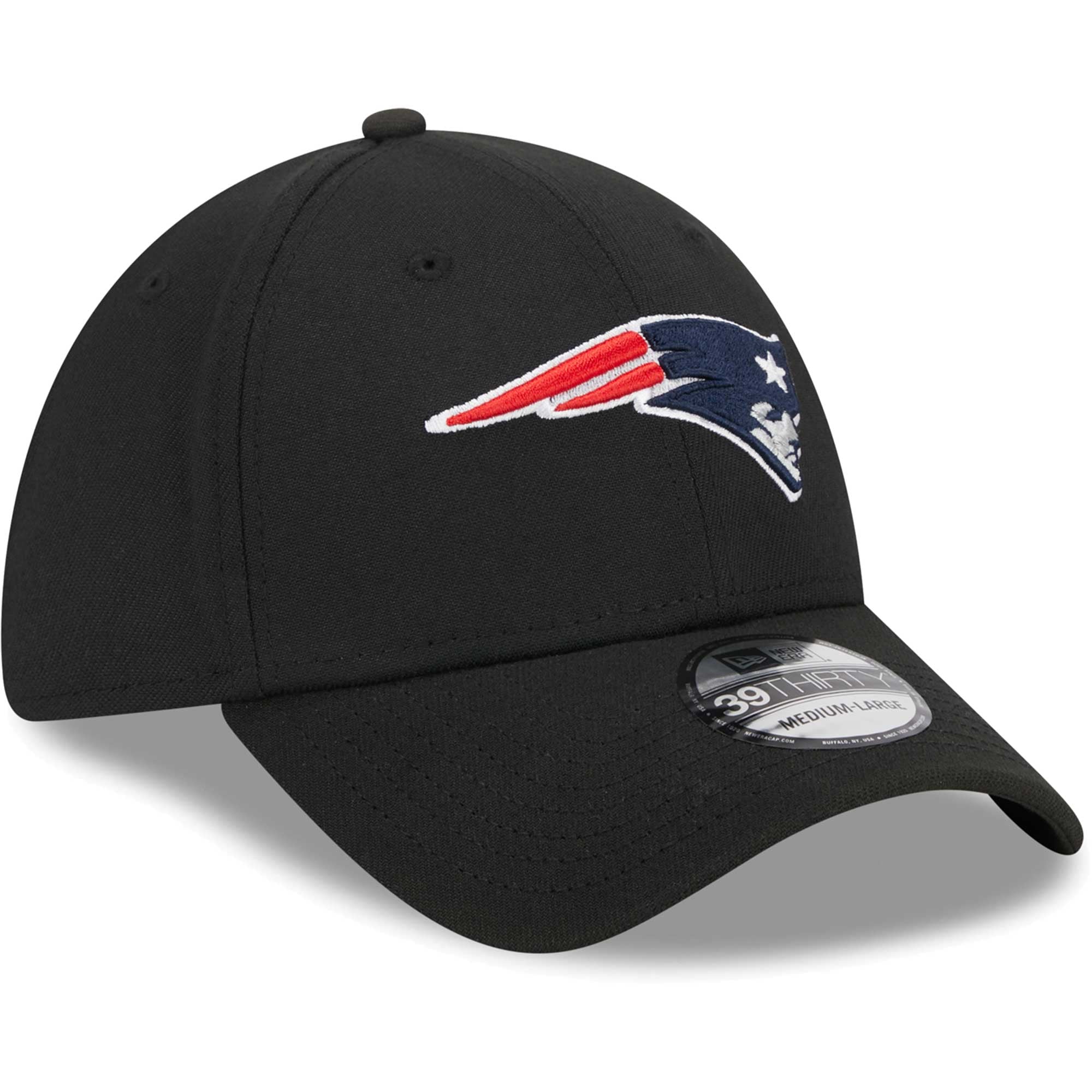 Casquette flexible principale 39THIRTY des New England Patriots Era noire pour hommes