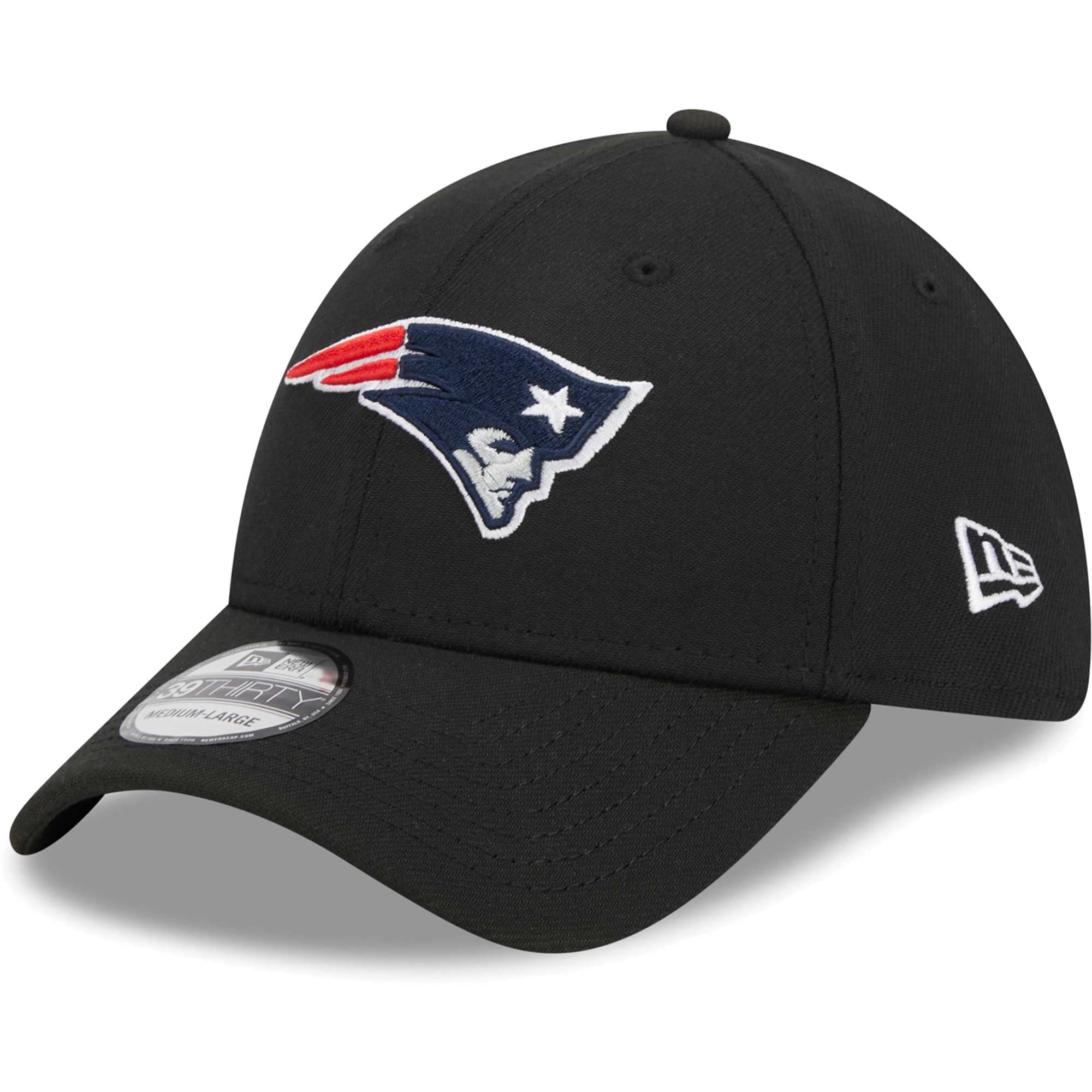 Casquette flexible principale 39THIRTY des New England Patriots Era noire pour hommes