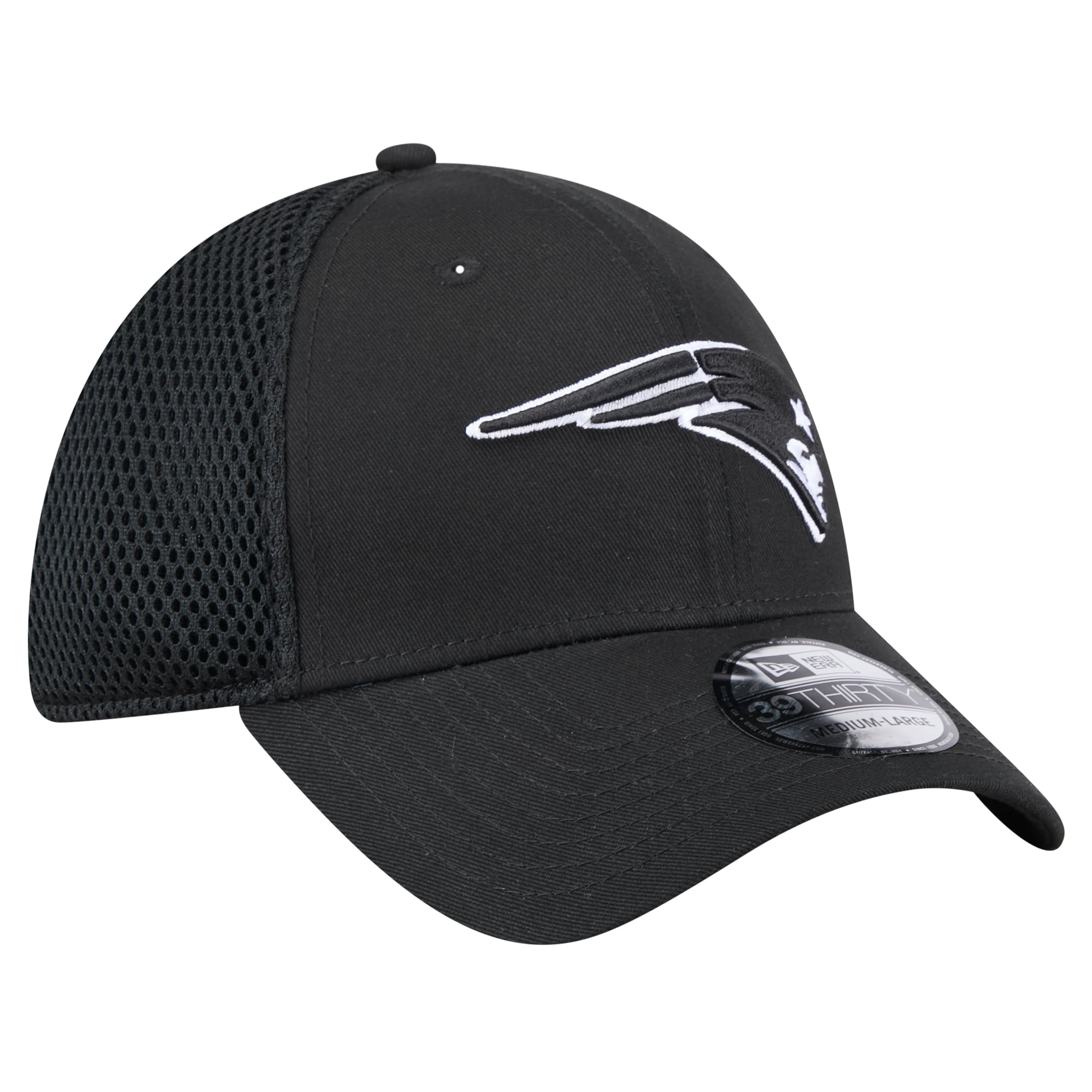 Casquette New Era noire England Patriots Main Neo 39THIRTY Flex pour homme