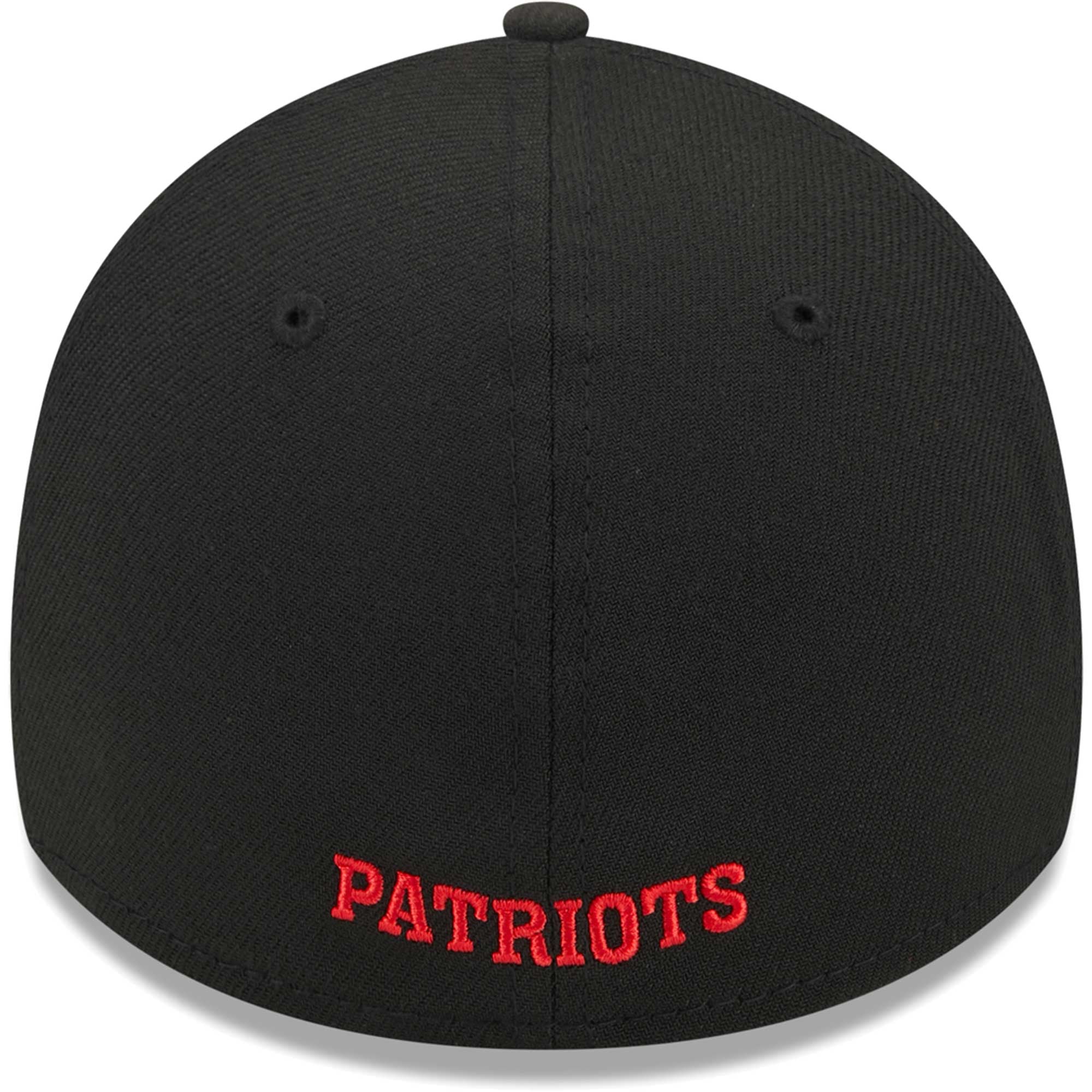 Men's New Era Black England Patriots Throwback Main 39THIRTY Flex Hat
