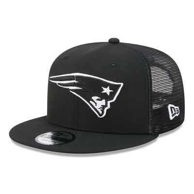 New England Patriots New Era 9FIFTY Snapback Trucker Hat - Black/White