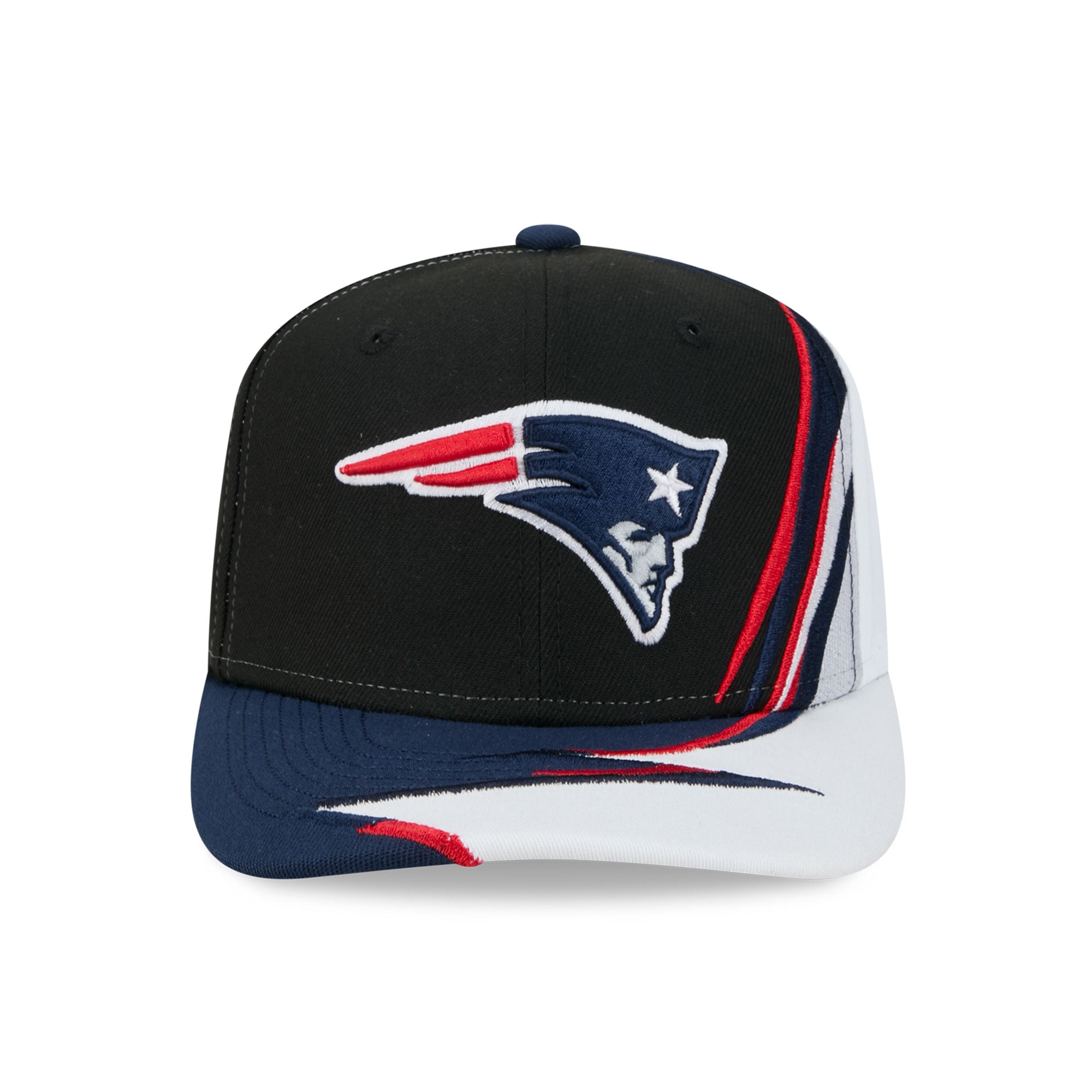 Men's New Era Black/White New England Patriots Fan 9SEVENTY Adjustable Hat