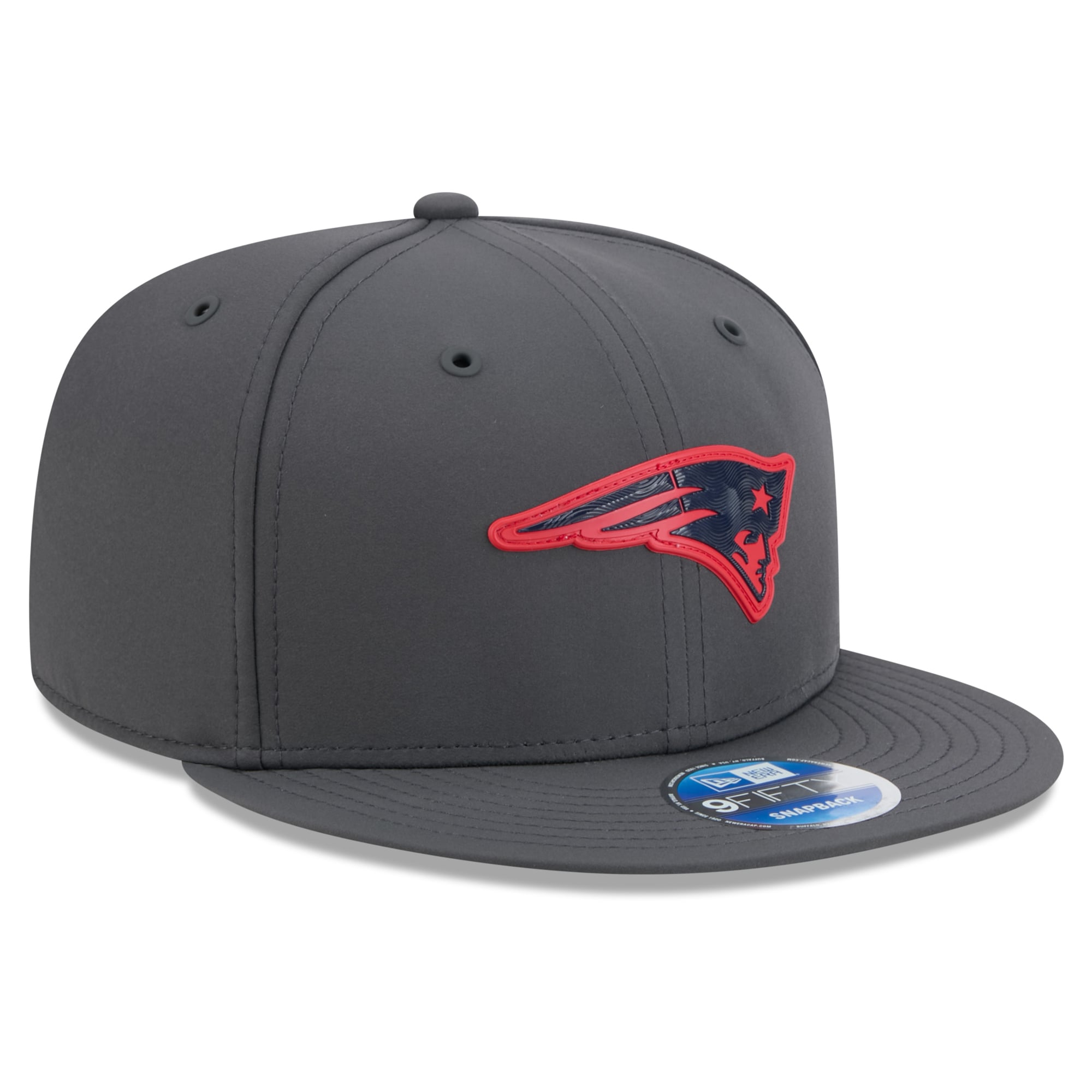 Casquette snapback New Era 9FIFTY pour homme, couleur anthracite, New England Patriots 2026, idéale pour les temps froids.