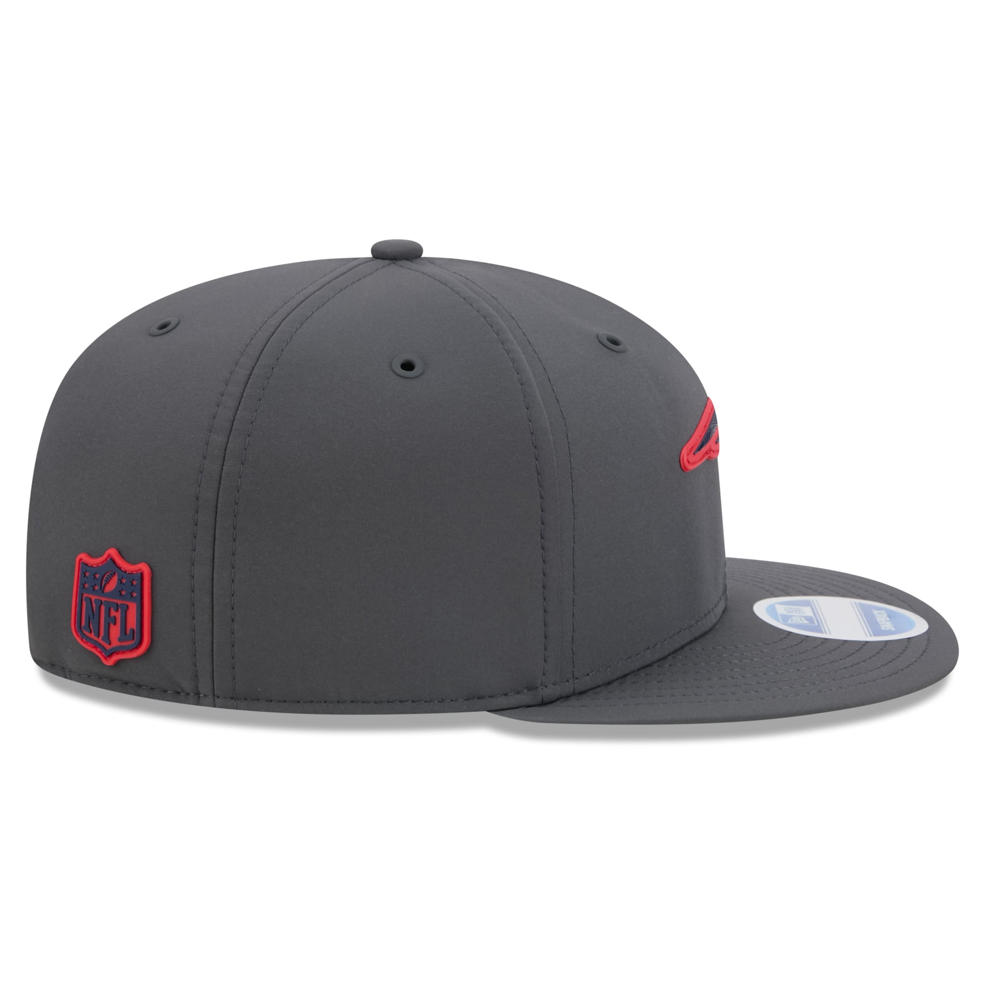 Casquette snapback New Era 9FIFTY pour homme, couleur anthracite, New England Patriots 2026, idéale pour les temps froids.