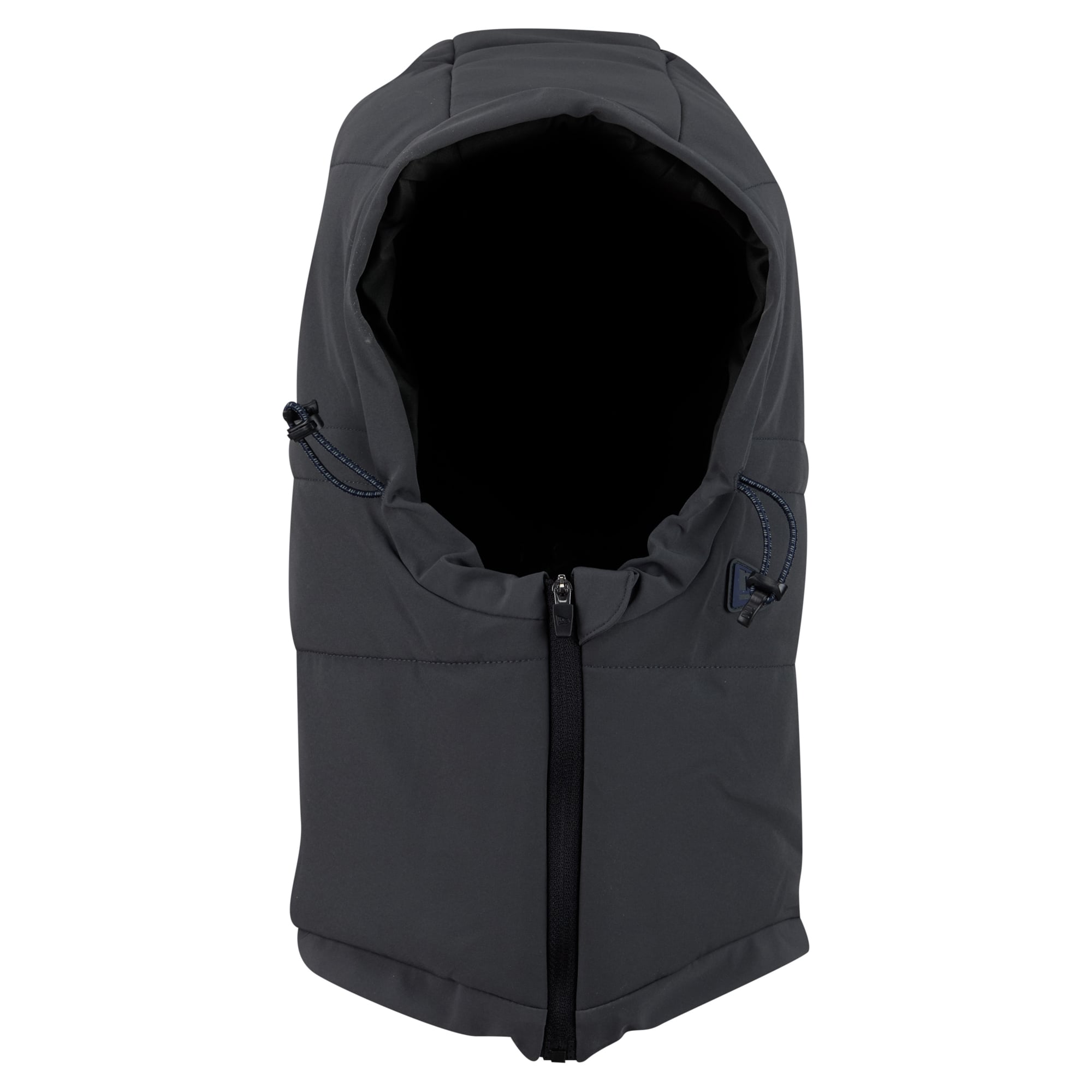 Sweat à capuche matelassé ajustable New Era pour homme, coloris anthracite, New England Patriots 2026 Sideline, idéal pour temps froid.