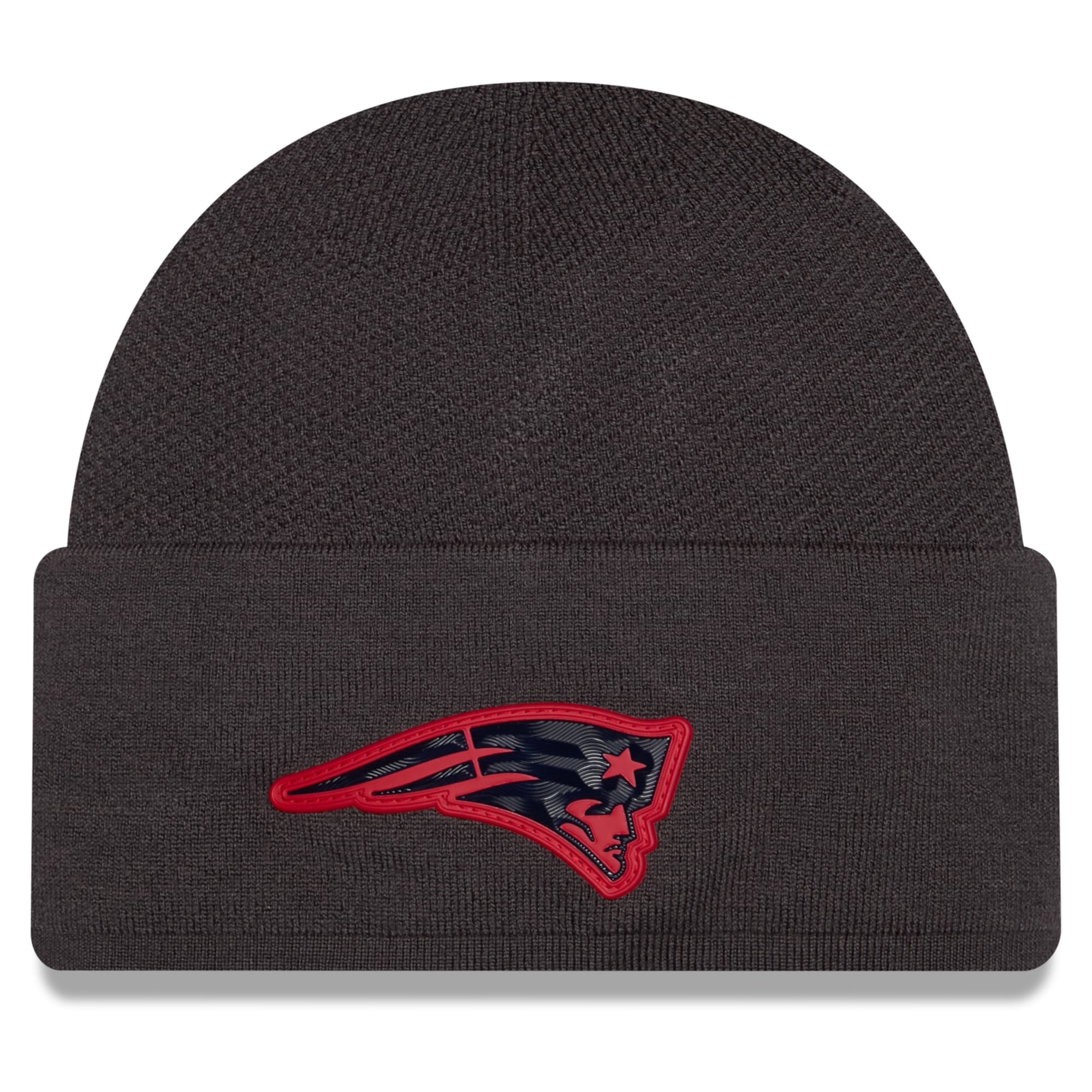 Bonnet d'hiver New Era pour homme, couleur anthracite, New England Patriots 2026.