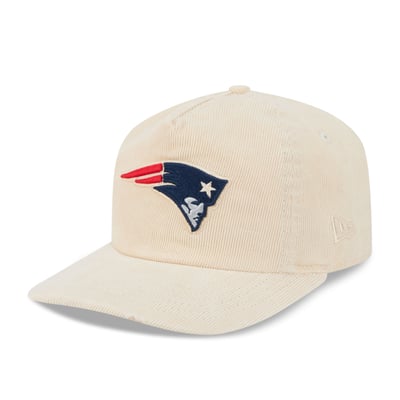 New England Patriots New Era Corduroy 19TWENTY Adjustable Hat - Cream