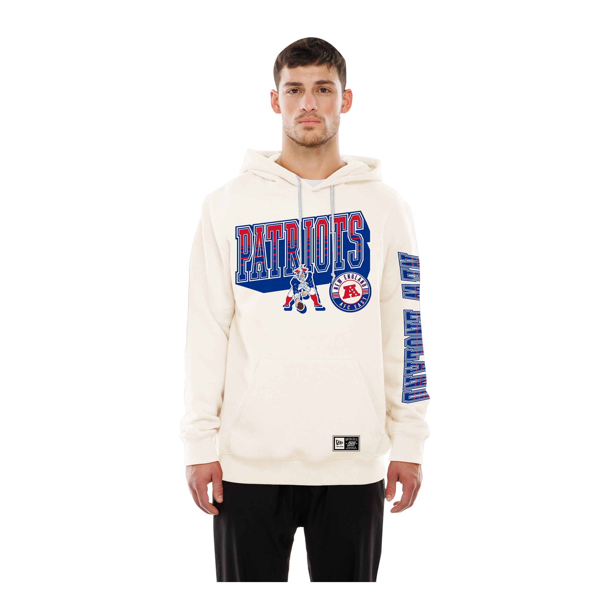 Men's New Era Cream England Patriots Dune Dust Hoodie