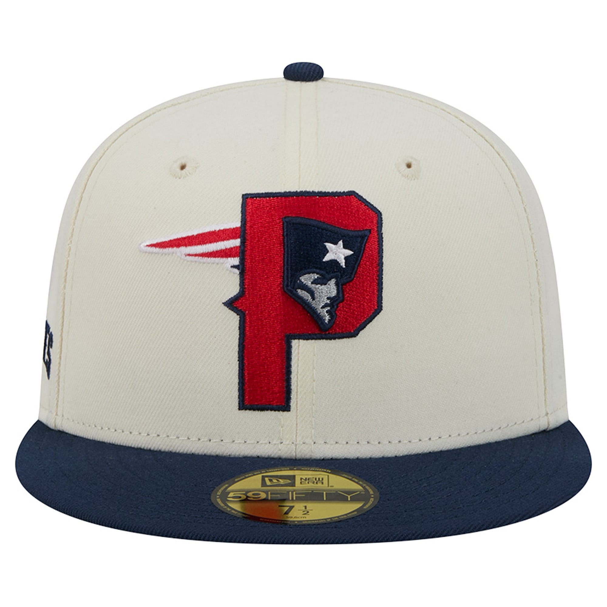 Casquette ajustée New Era Deceptor 59FIFTY crème/marine pour homme