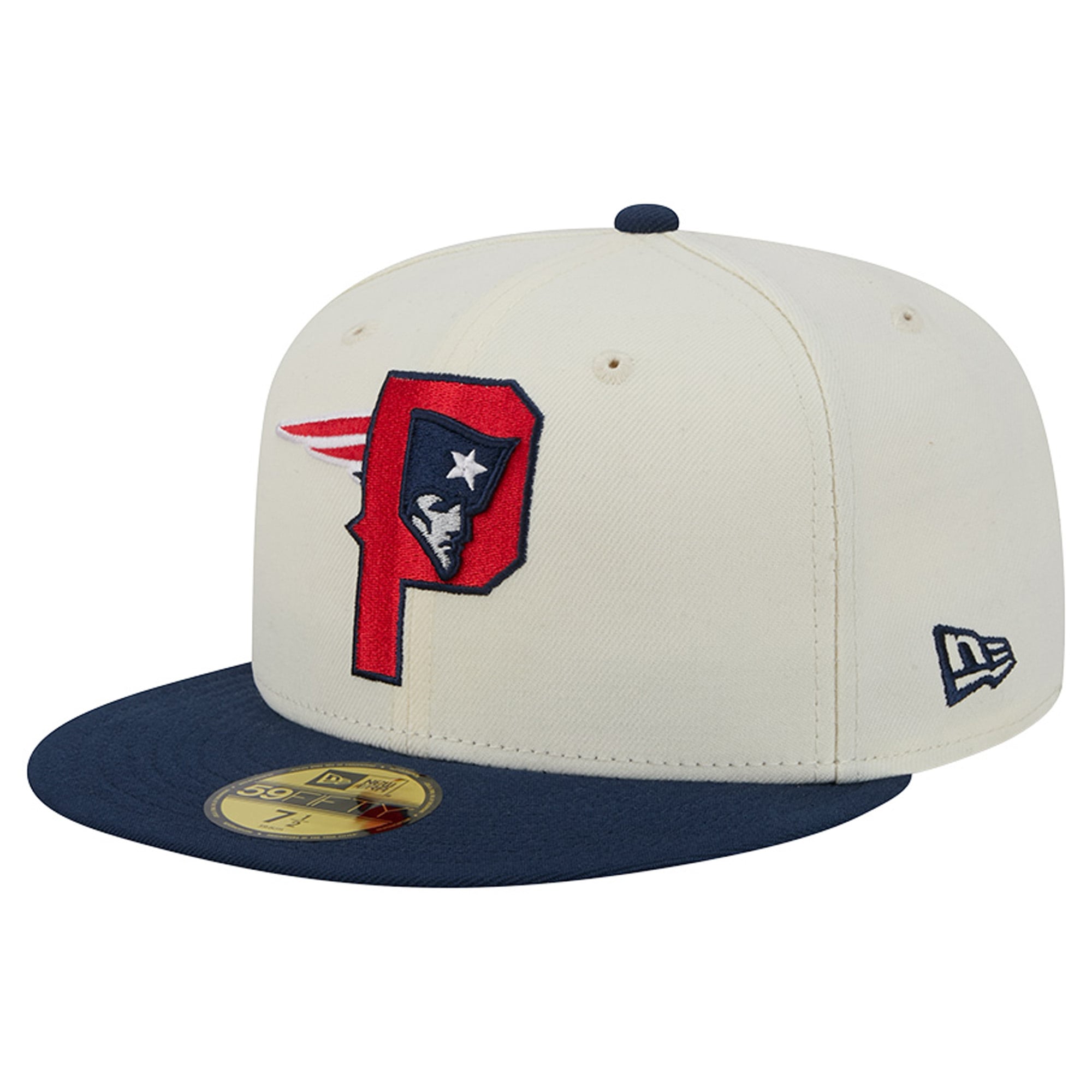 Casquette ajustée New Era Deceptor 59FIFTY crème/marine pour homme