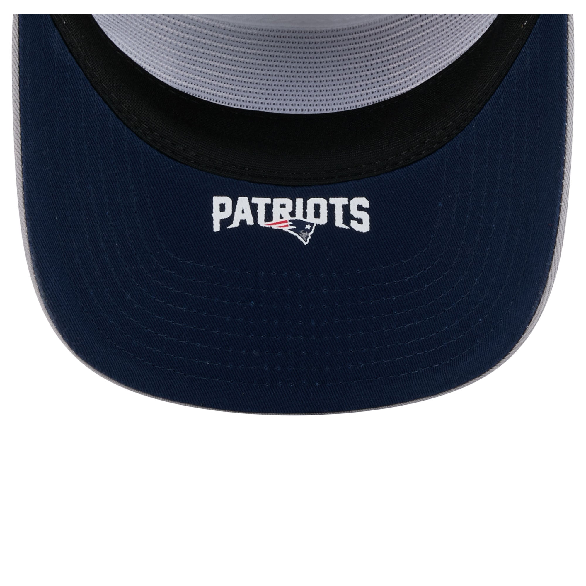 Casquette ajustable New Era grise pour homme avec écusson des New England Patriots (modèle 19TWENTY).