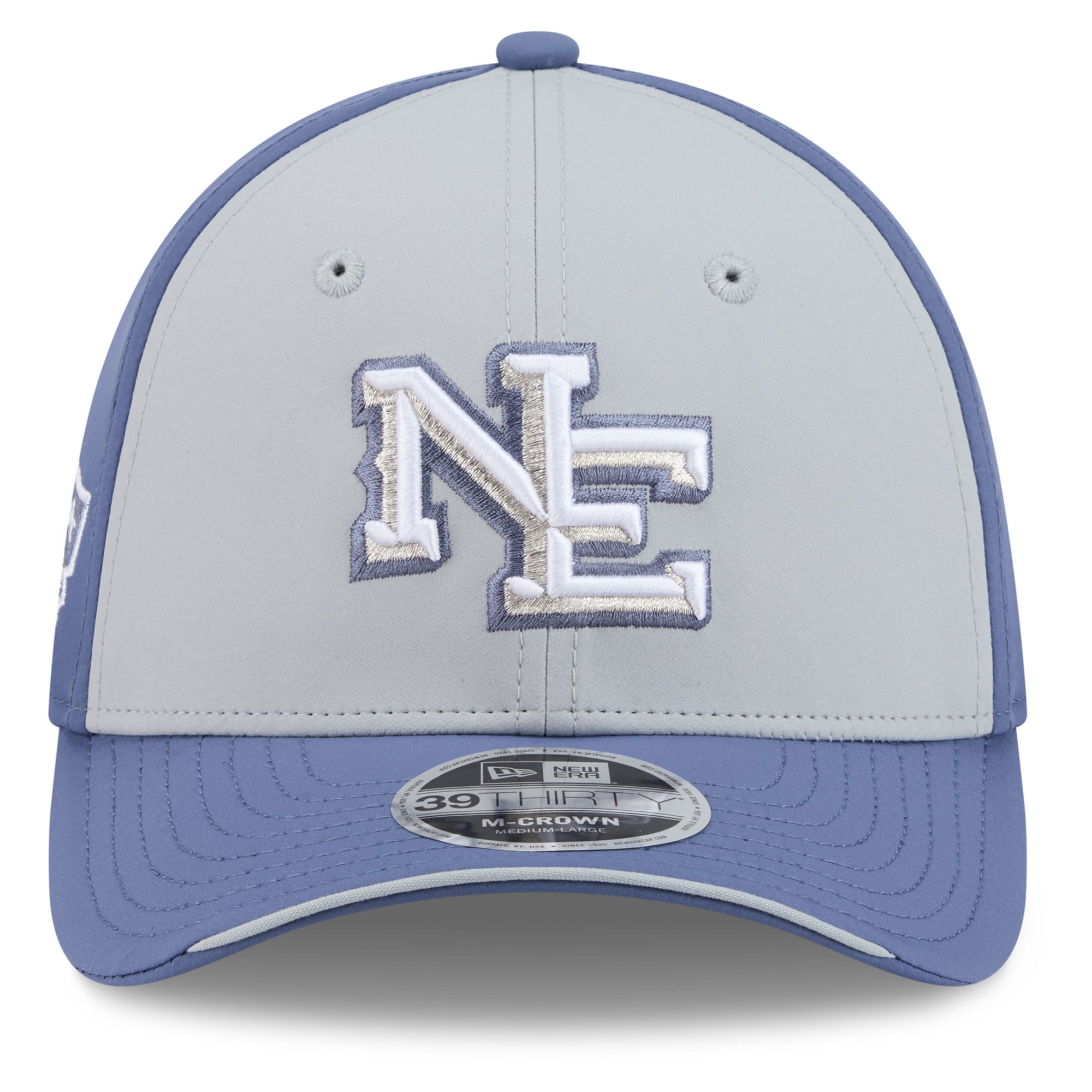 Men's New Era Gray England Patriots Rivalries Collection 39THIRTY M-Crown Stretch Hat