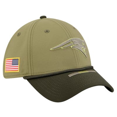  New England Patriots New Era 2025 Salute to Service 39THIRTY Flex Hat - Green