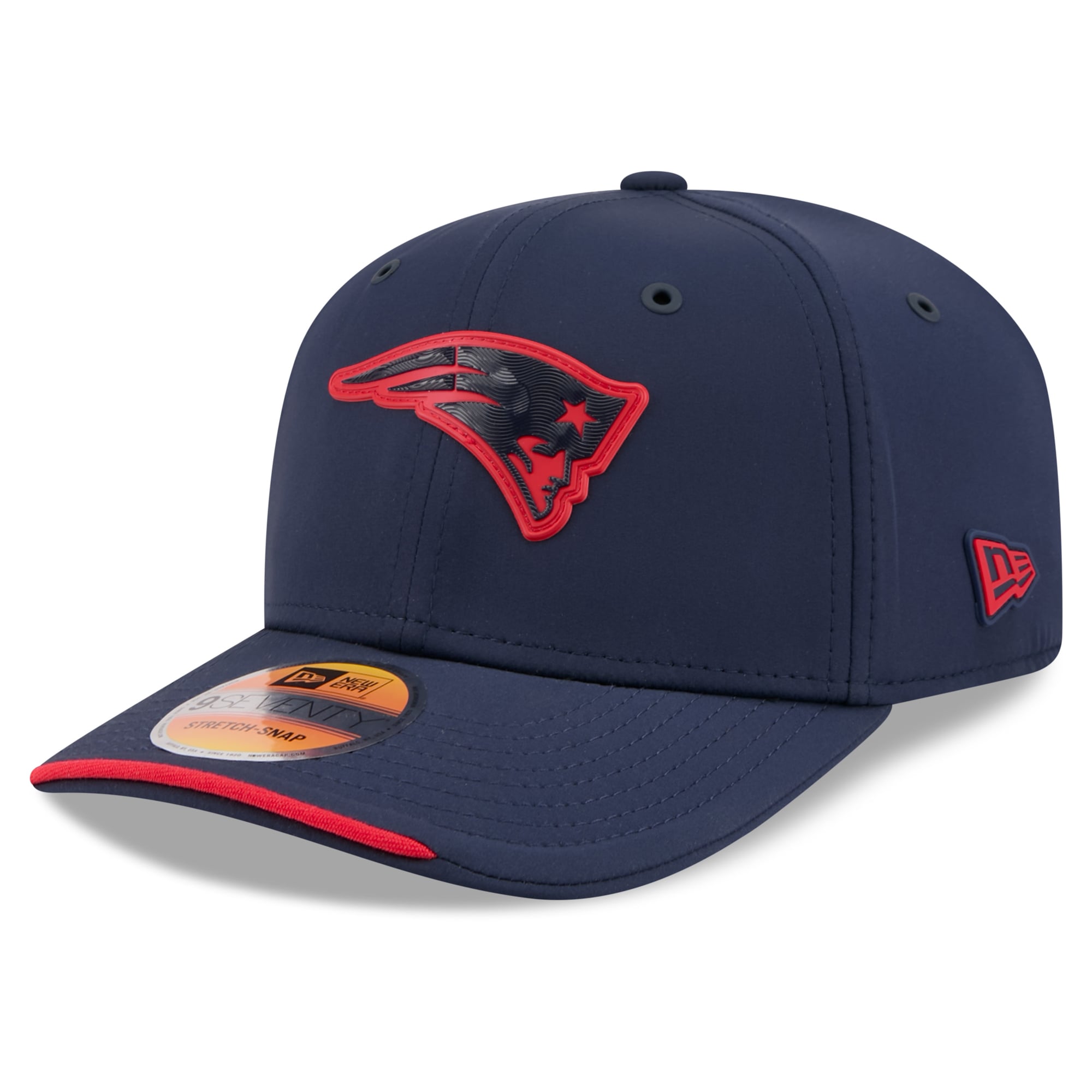 Men's New Era Navy New England Patriots 2026 Sideline 9SEVENTY Adjustable Hat