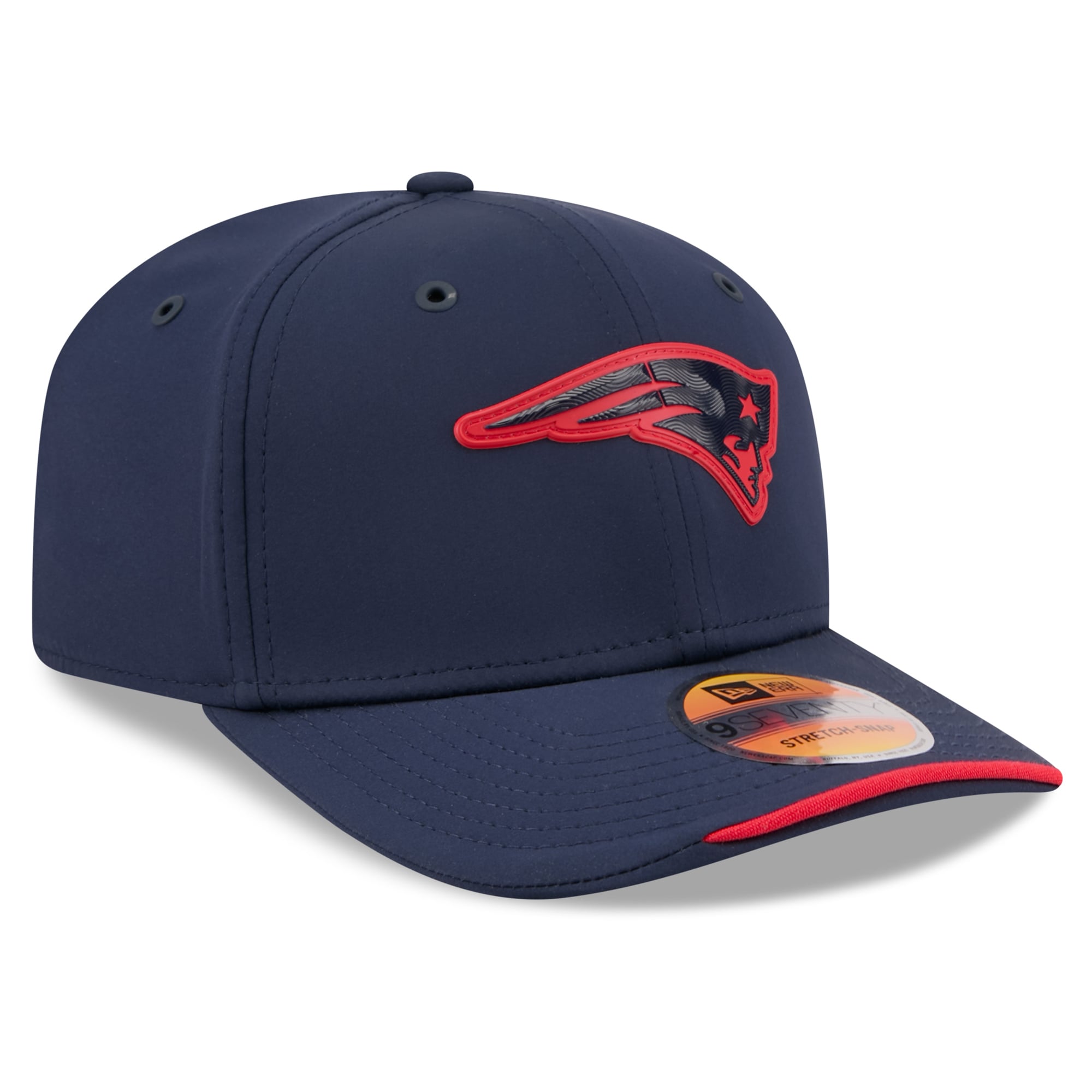Men's New Era Navy New England Patriots 2026 Sideline 9SEVENTY Adjustable Hat