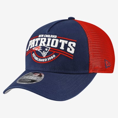 New England Patriots New Era 9FORTY A-Frame Adjustable Hat - Navy
