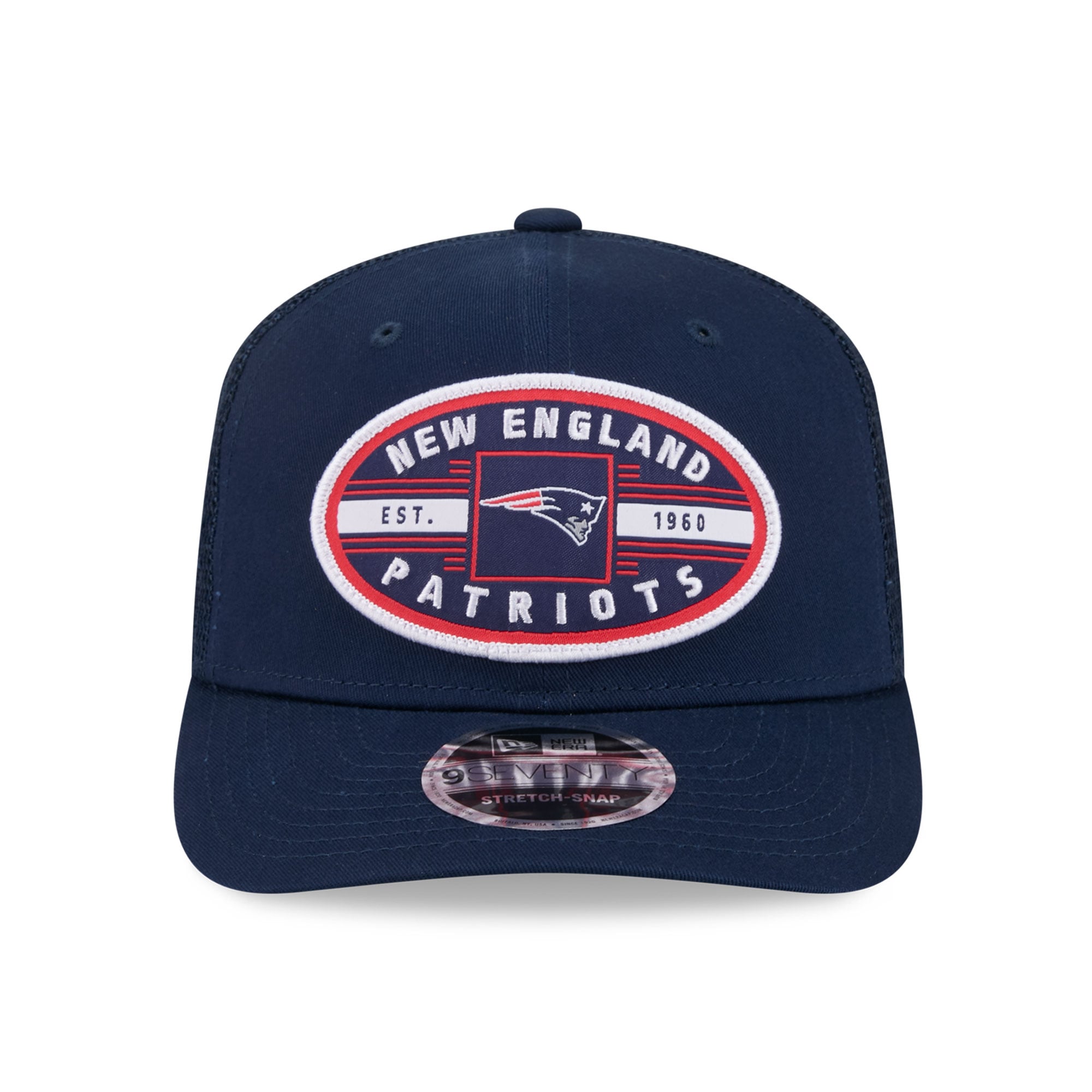 Casquette trucker New Era bleu marine New England Patriots 9SEVENTY pour homme