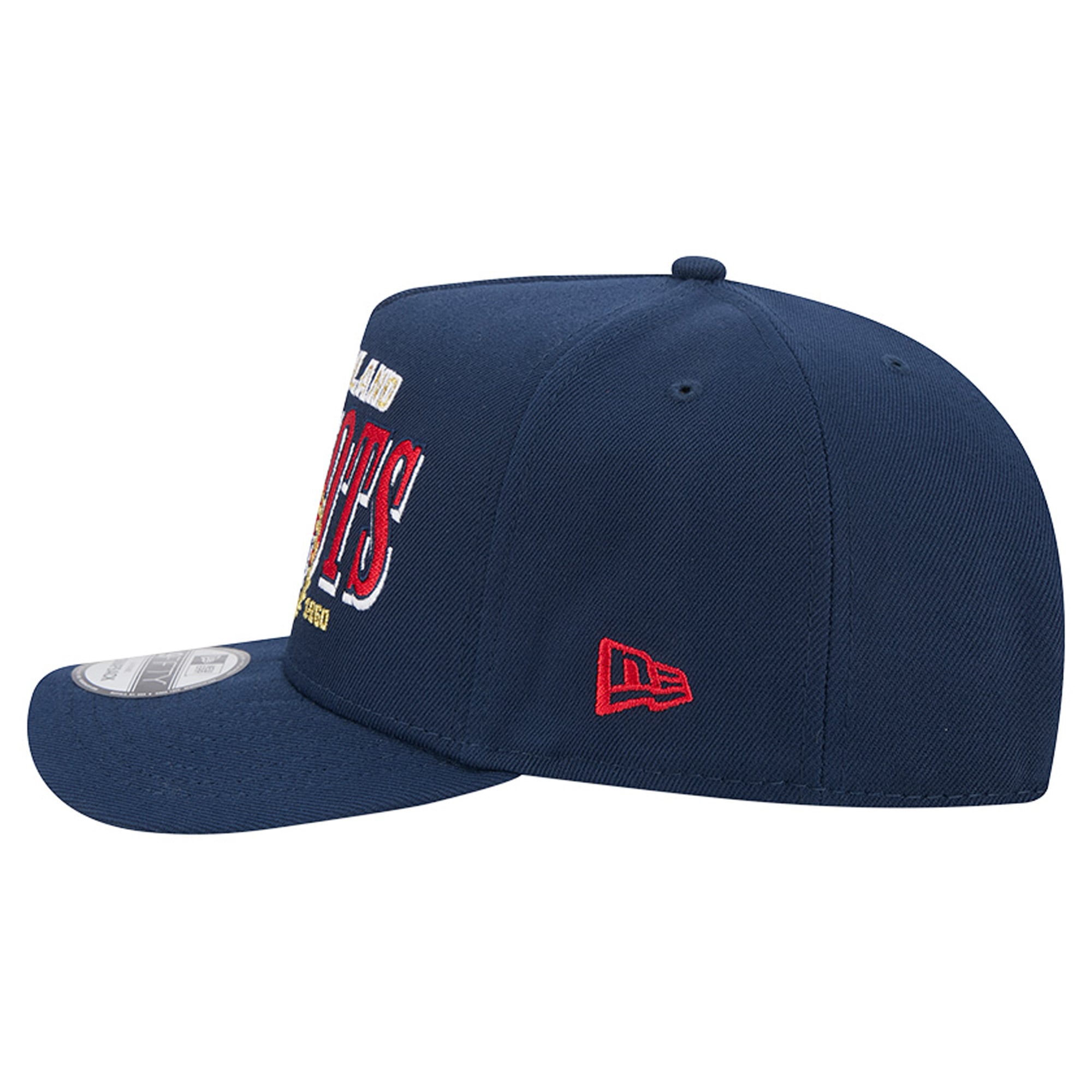 Men's New Era Navy New England Patriots Laurel A-Frame 9FIFTY Snapback Hat