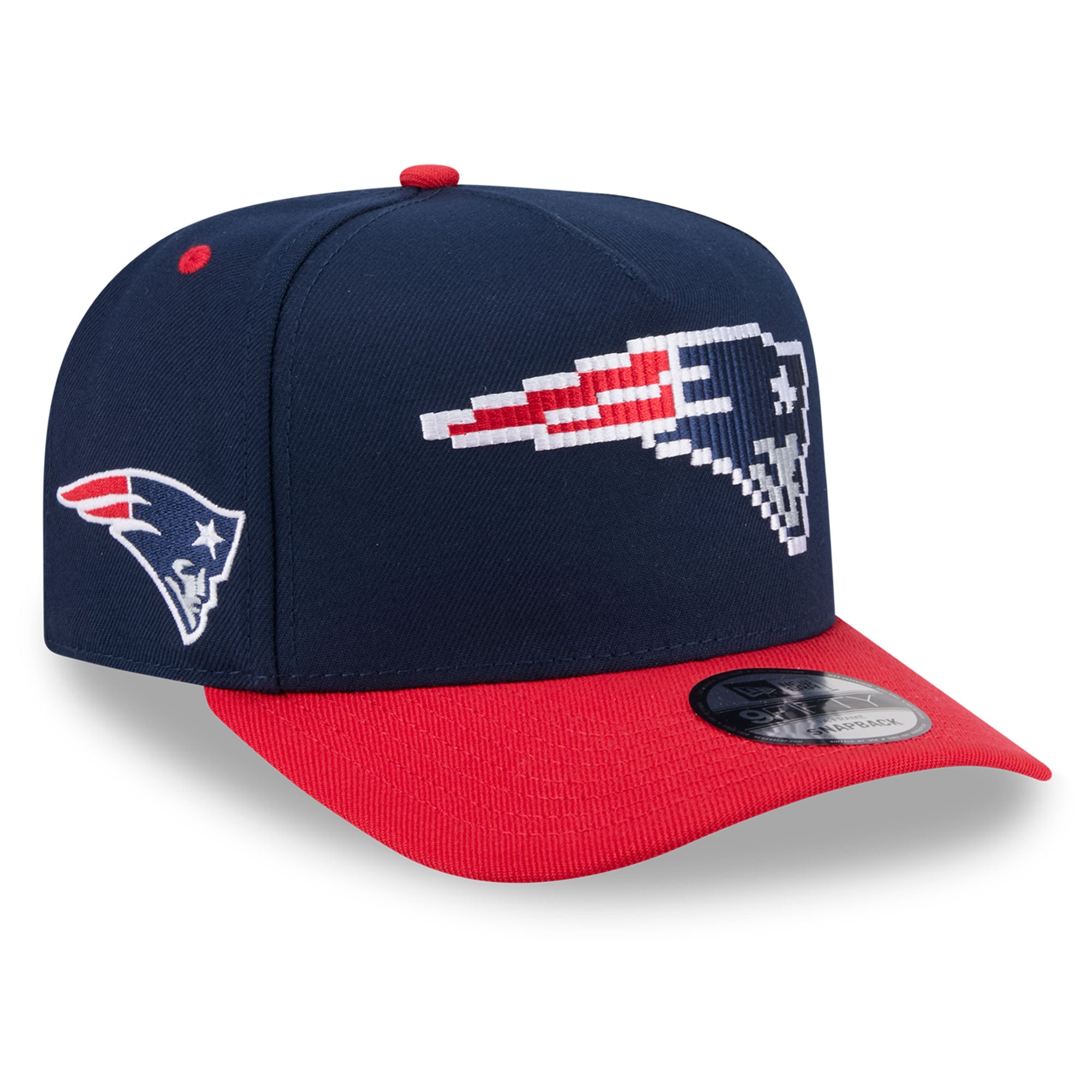 Casquette snapback New Era 9FIFTY Pixel A-Frame bleu marine pour homme