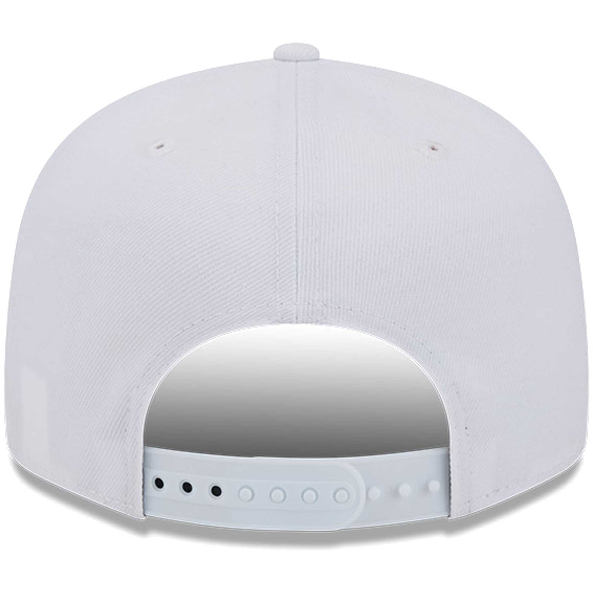 Casquette Snapback 9FIFTY Main Blanc sur Blanc New Era New England Patriots pour hommes