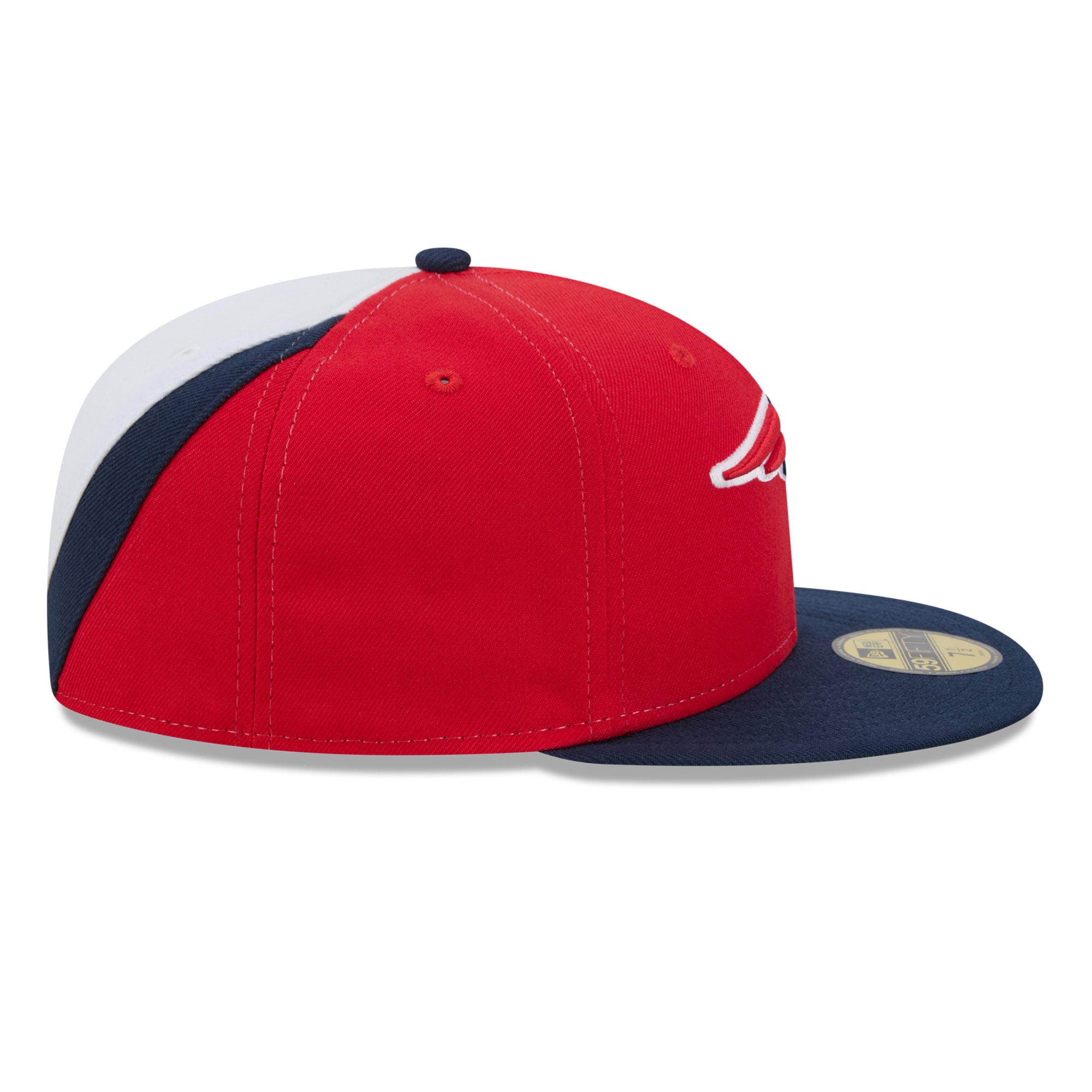 Men's New Era Red/Navy England Patriots Shock 59FIFTY Fitted Hat
