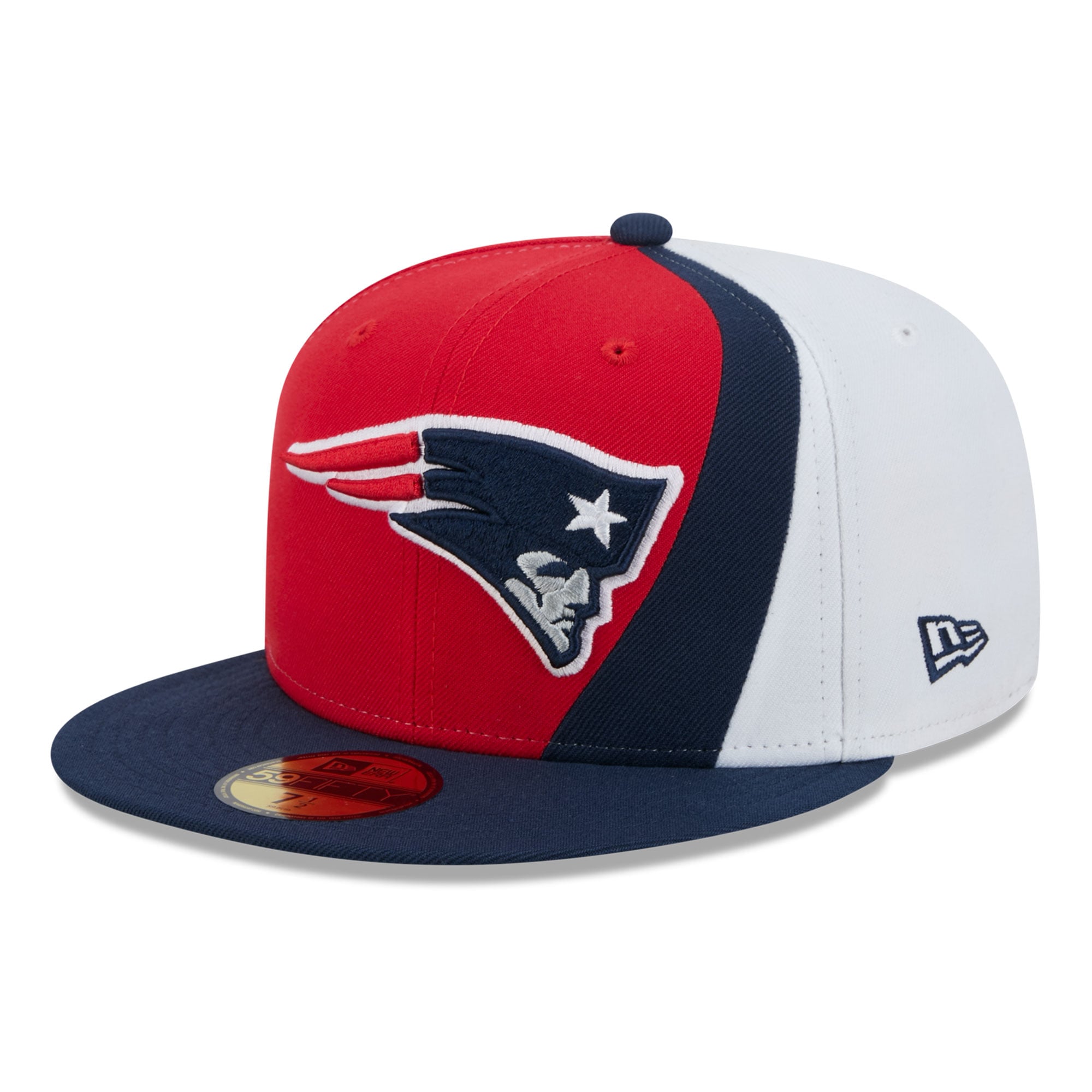 Men's New Era Red/Navy England Patriots Shock 59FIFTY Fitted Hat