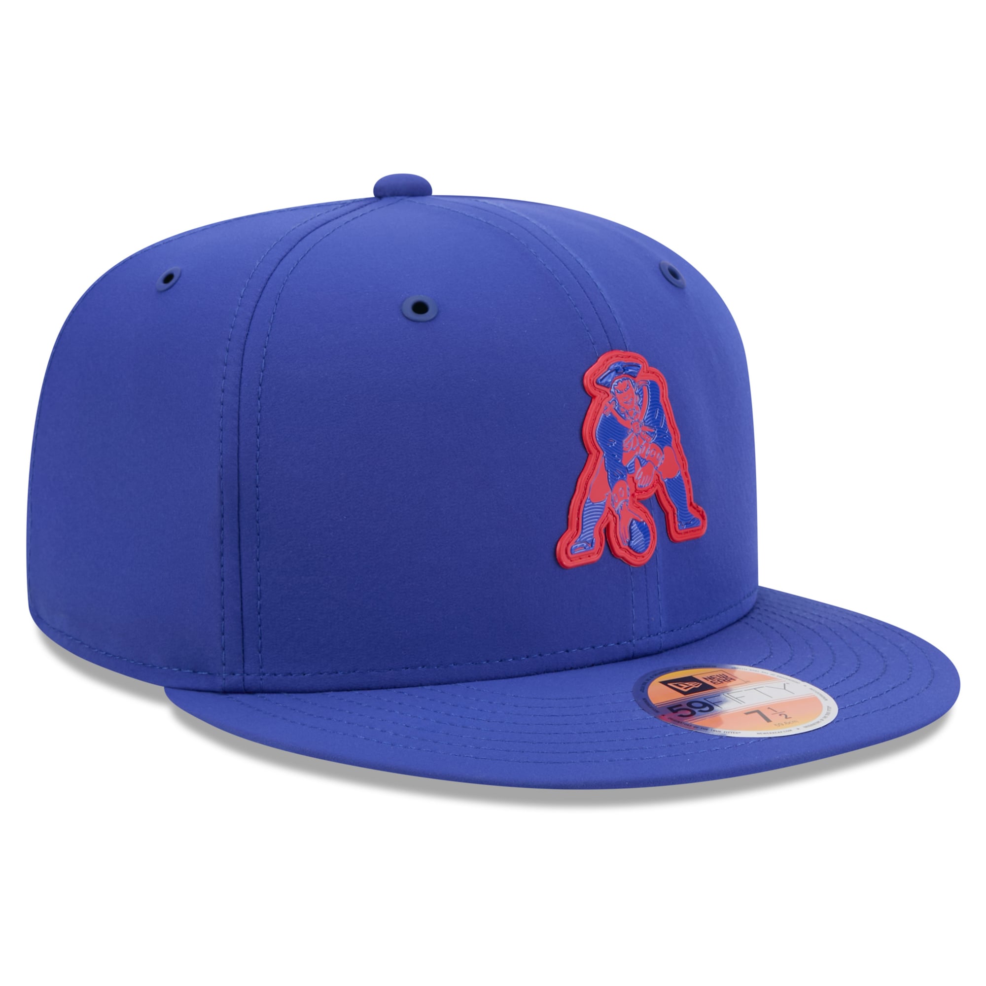 Casquette ajustée New Era Royal England Patriots 2026 Sideline Throwback 59FIFTY pour homme