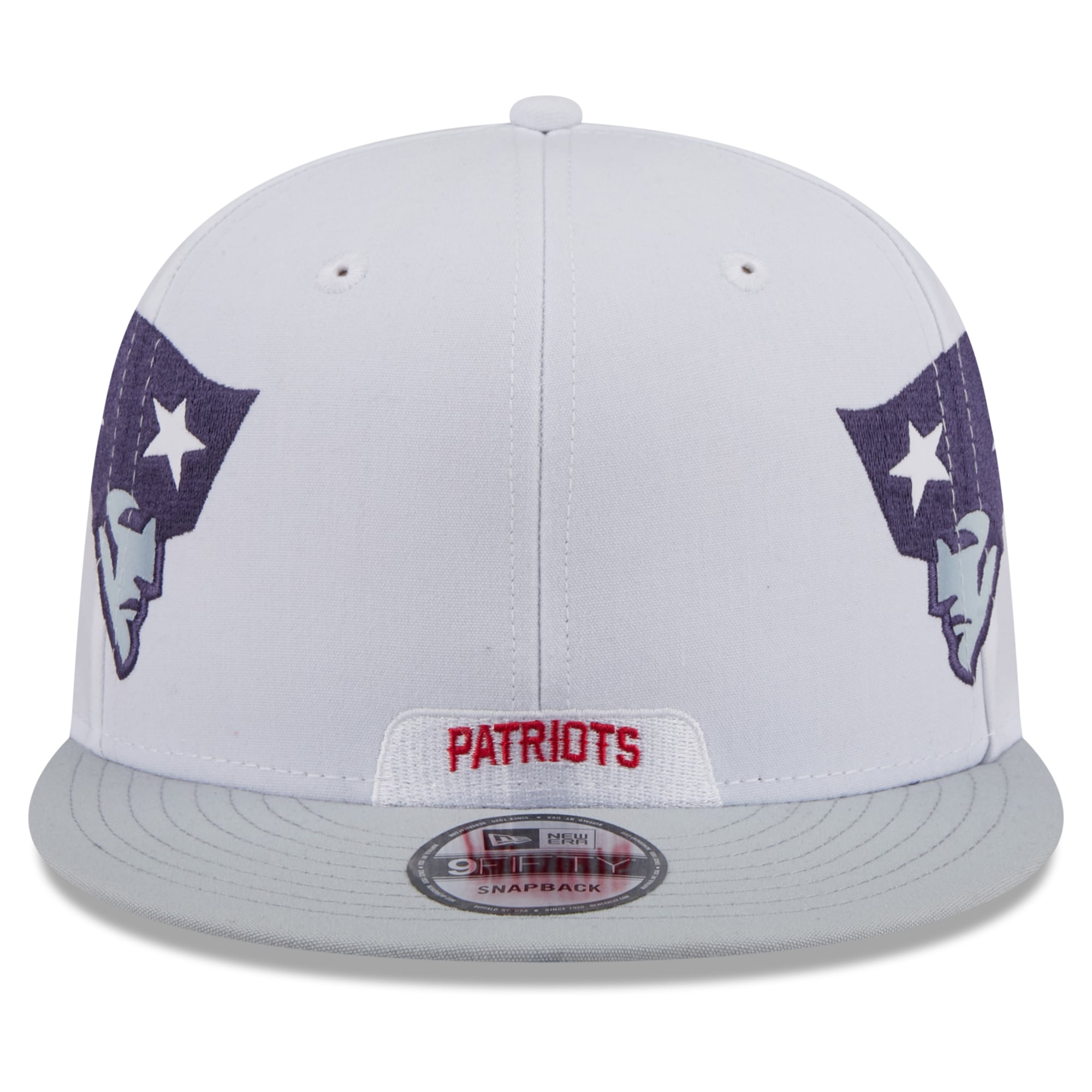 Men's New Era White New England Patriots Rivalries Collection Fan Pack Helmet 9FIFTY Snapback Hat
