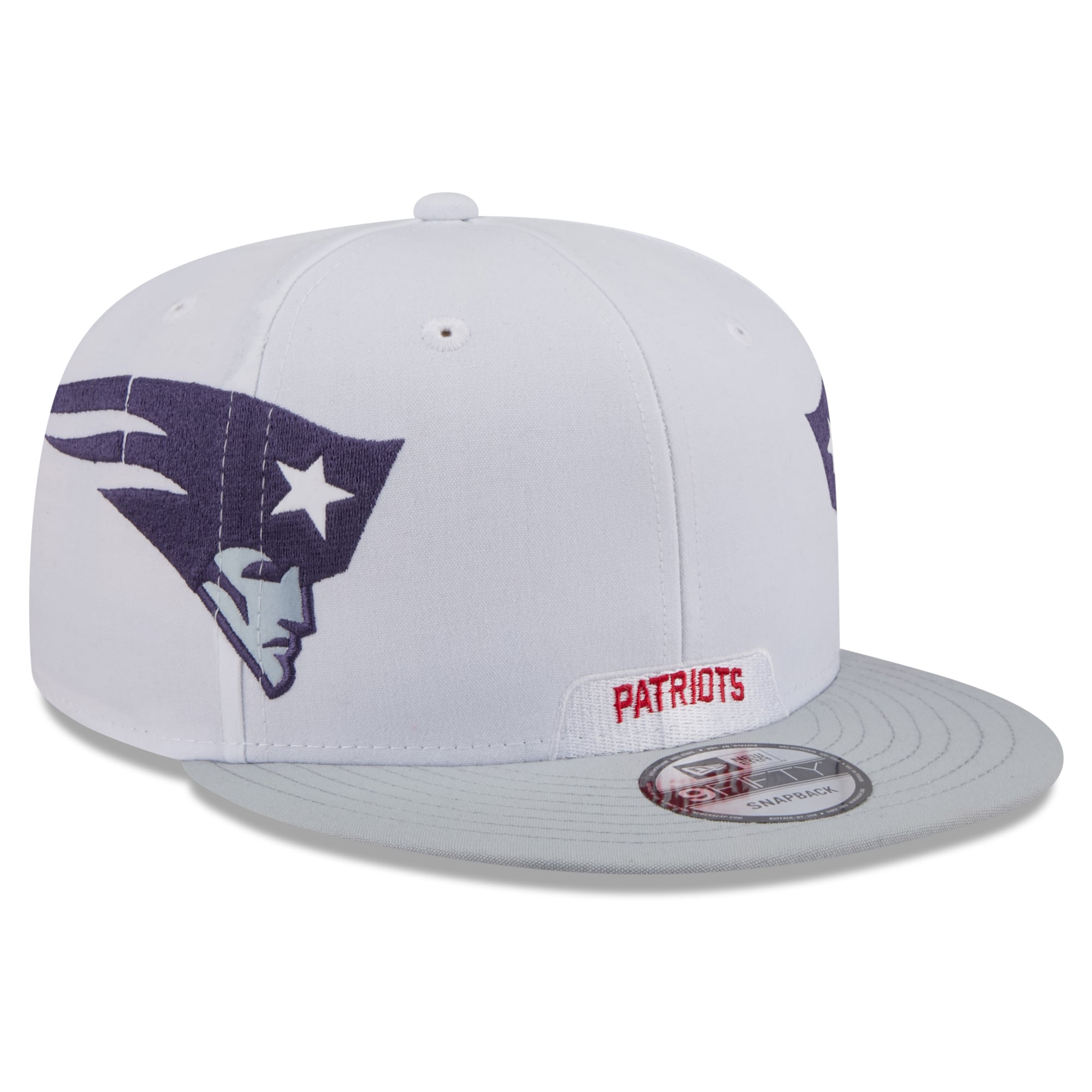 Men's New Era White New England Patriots Rivalries Collection Fan Pack Helmet 9FIFTY Snapback Hat