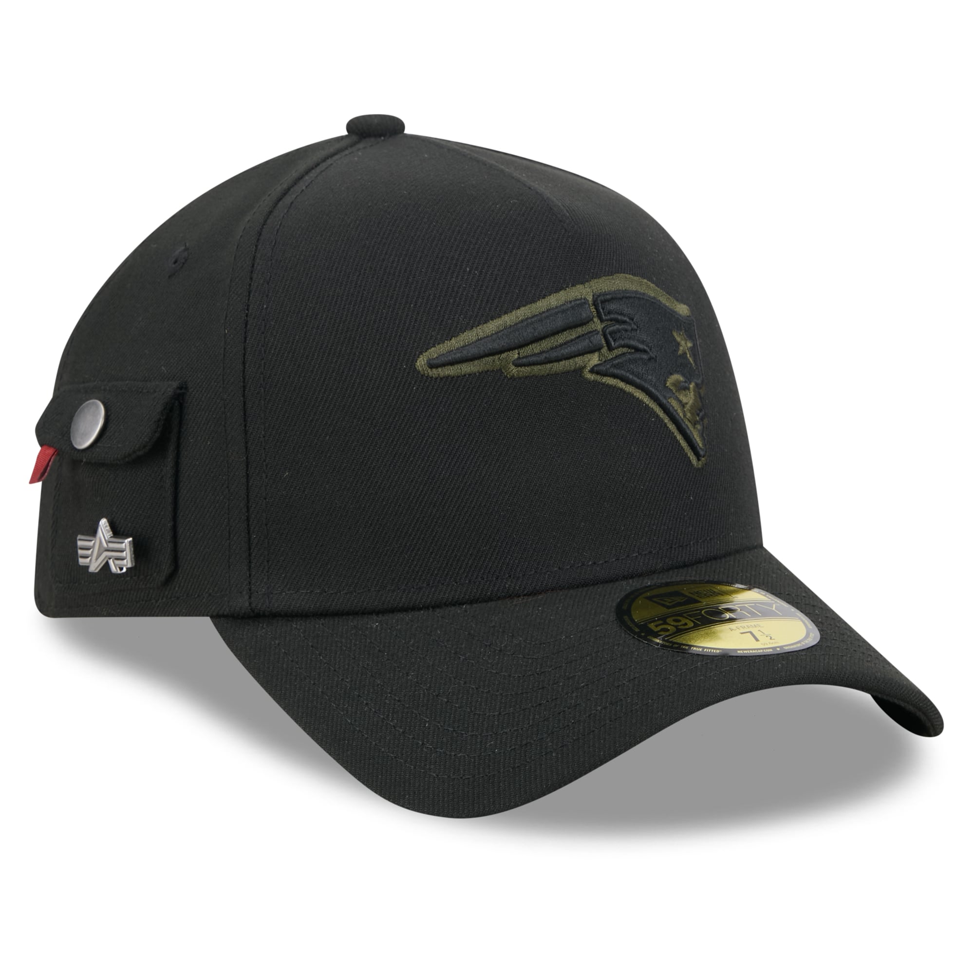 Casquette ajustée New Era x Alpha Industries noire England Patriots 59FORTY pour homme