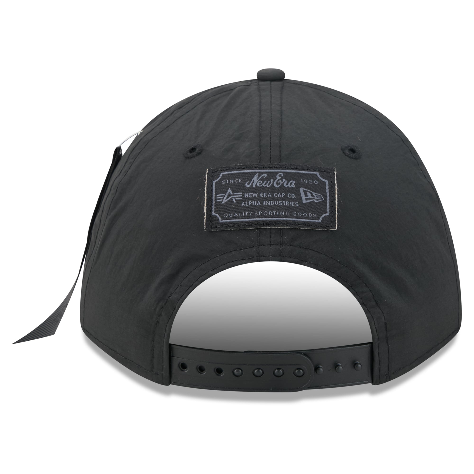 Casquette ajustable New Era x Alpha Industries noire New England Patriots A-Frame 9FORTY pour homme