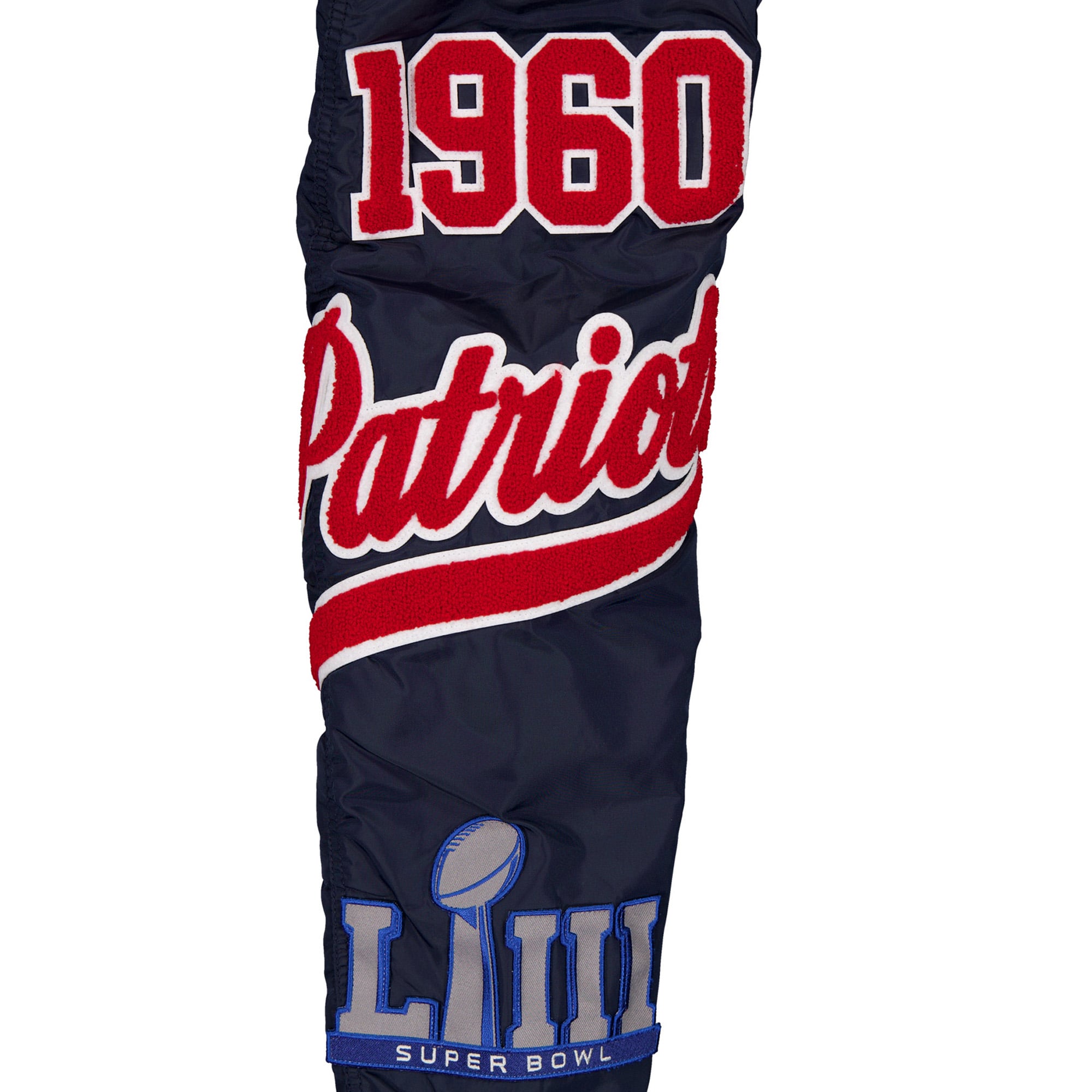 Veste bomber zippée intégrale New Era x Alpha Industries bleu marine England Patriots MA-1 pour homme