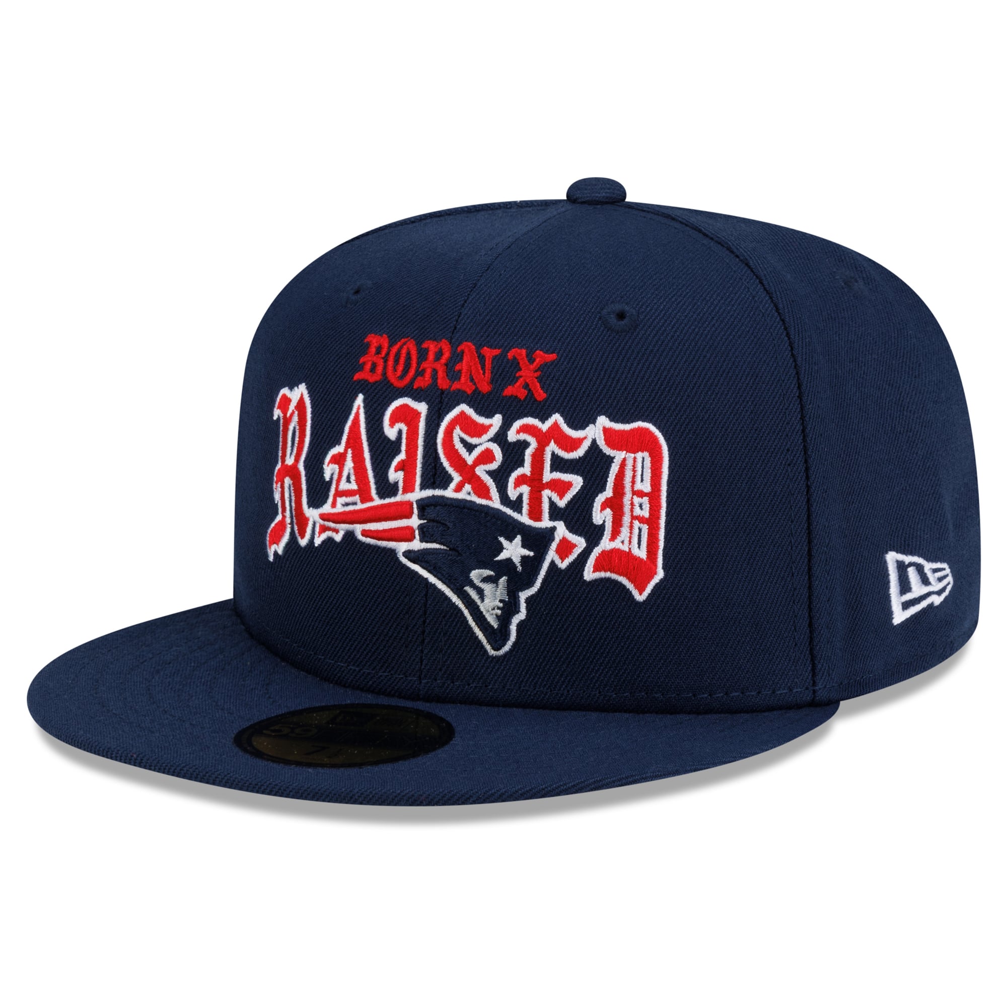 Casquette ajustée New Era x Born Raised bleu marine England Patriots 59FIFTY pour homme
