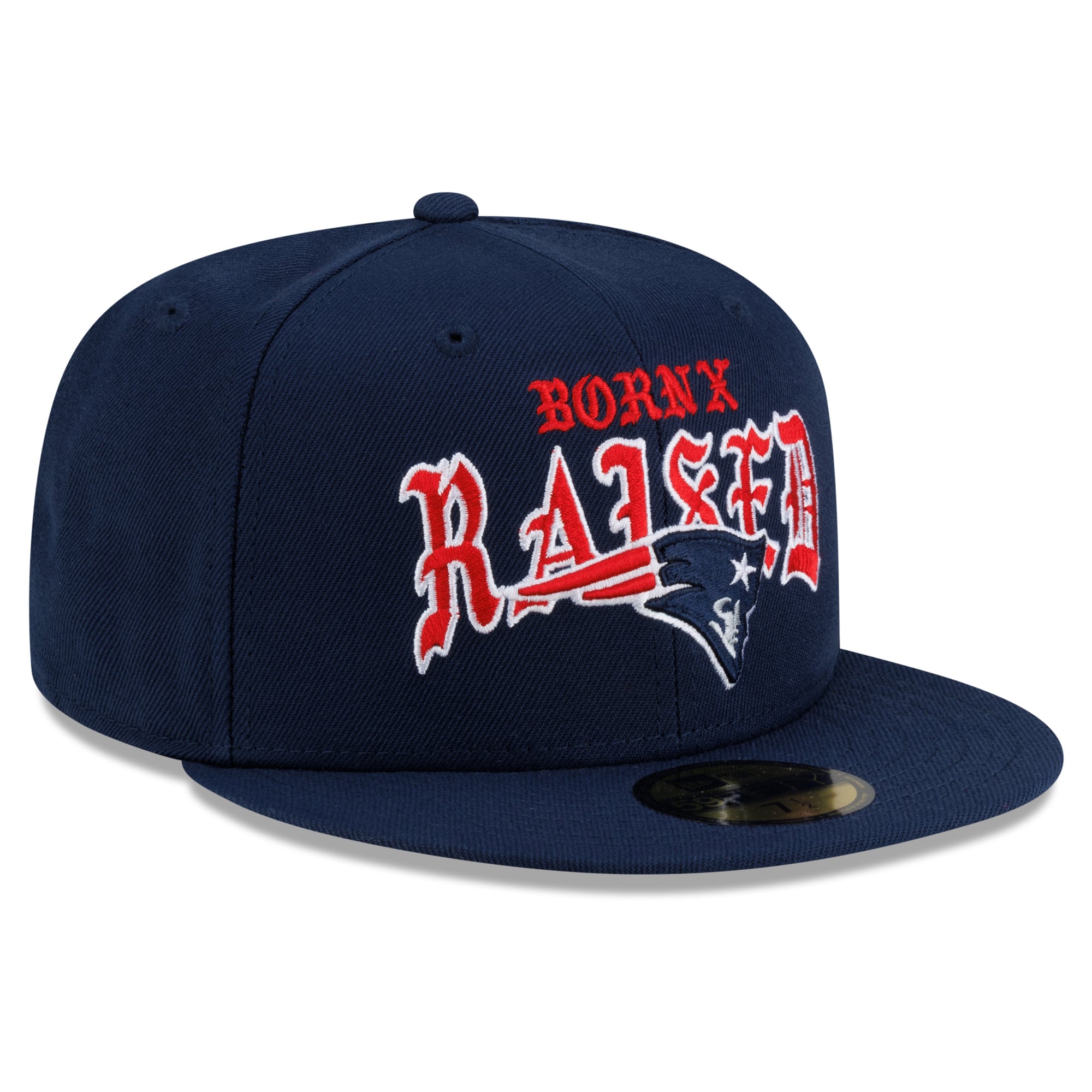 Casquette ajustée New Era x Born Raised bleu marine England Patriots 59FIFTY pour homme