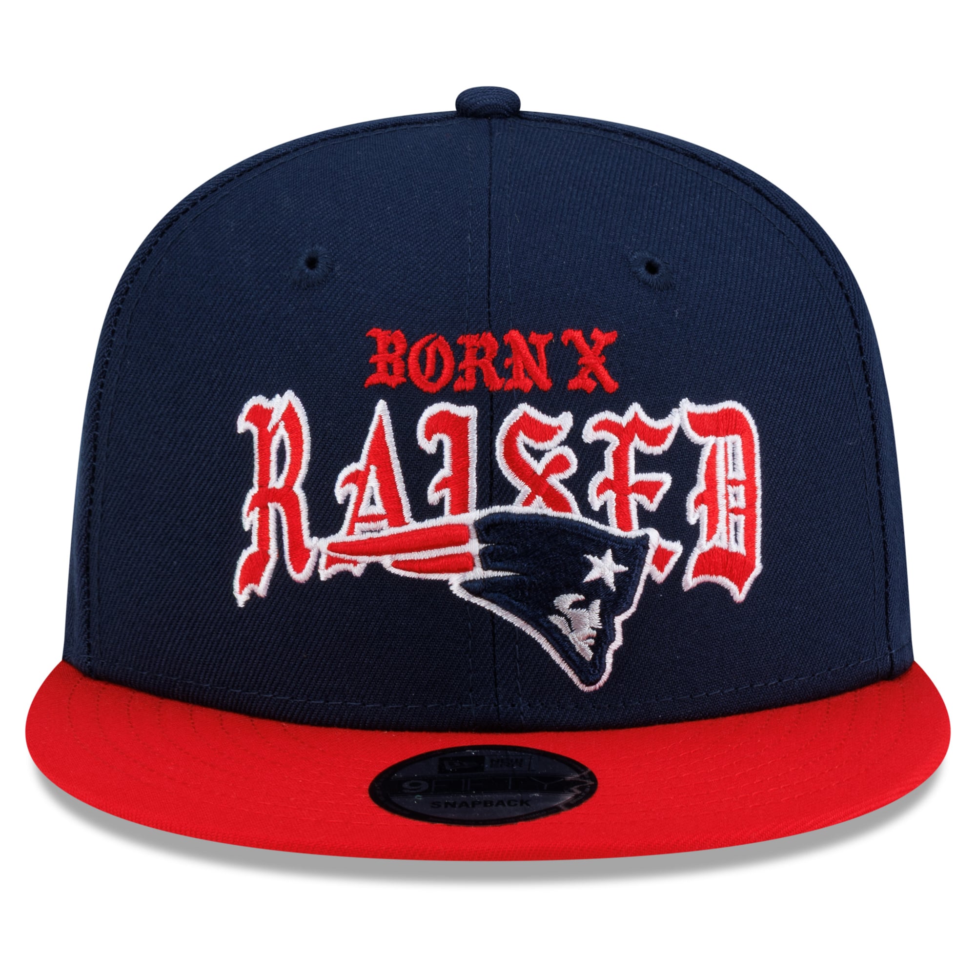 Casquette snapback New Era x Born x Raised bleu marine/rouge New England Patriots 9FIFTY pour homme