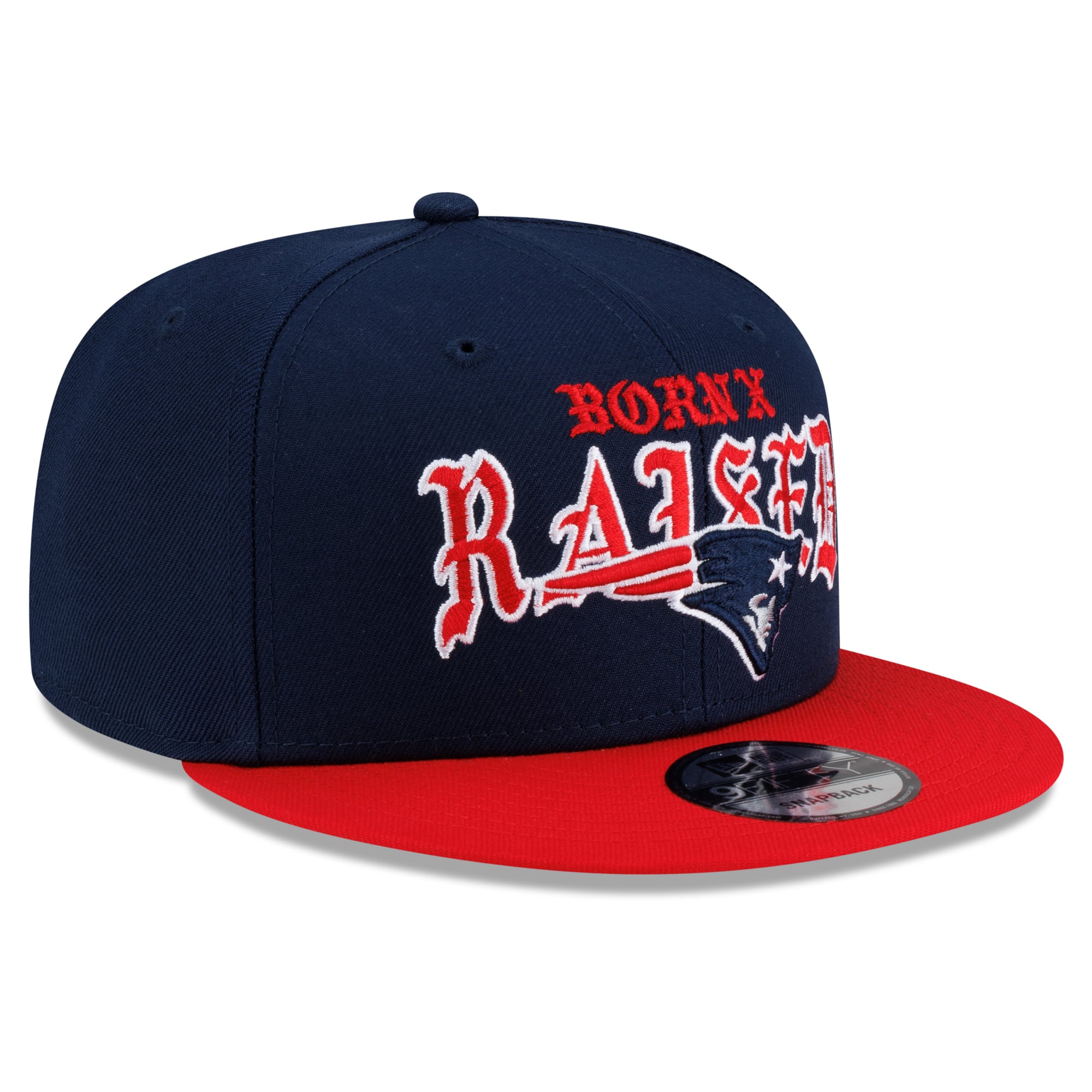 Casquette snapback New Era x Born x Raised bleu marine/rouge New England Patriots 9FIFTY pour homme