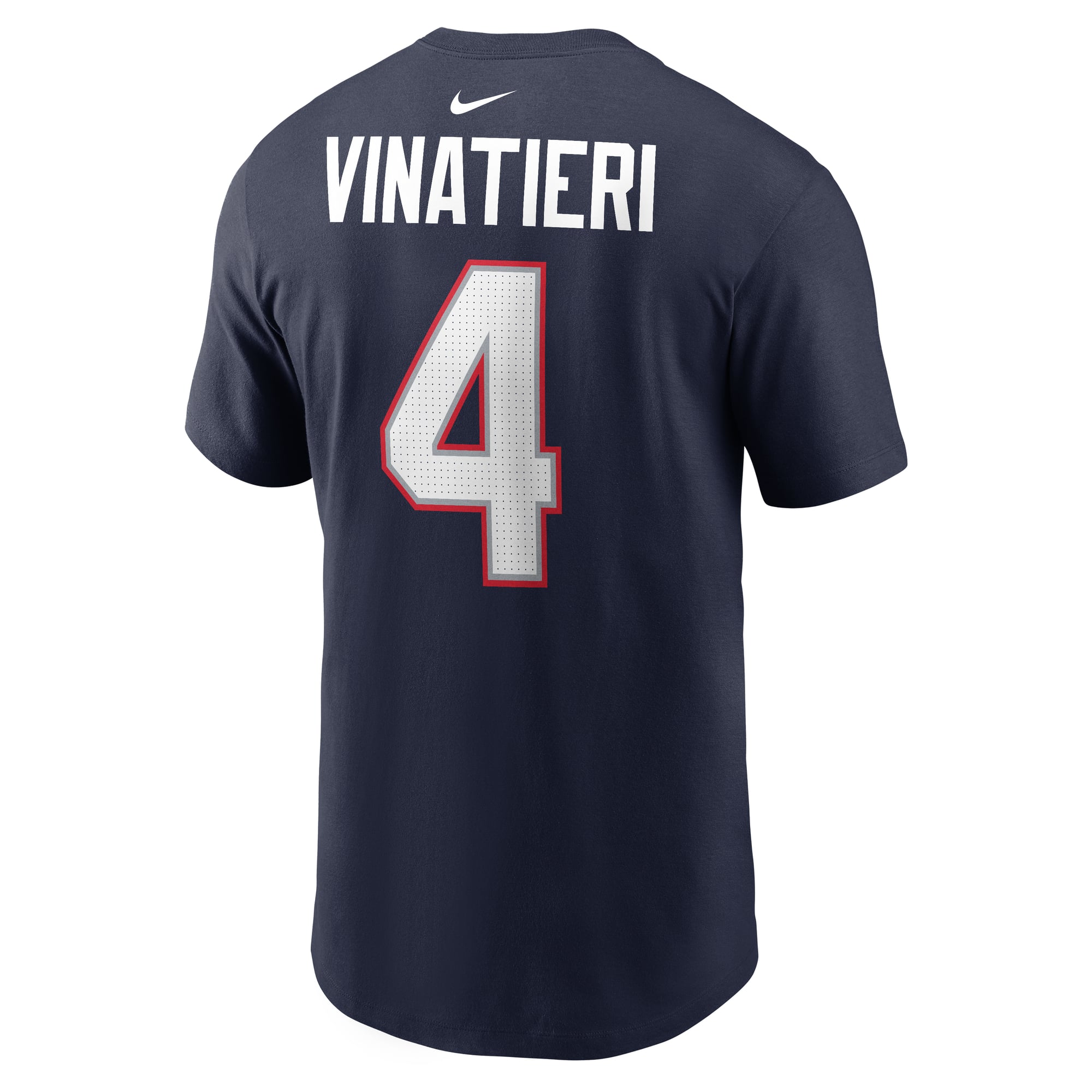 Men's Nike Adam Vinatieri Navy New England Patriots Retired Name & Number T-Shirt
