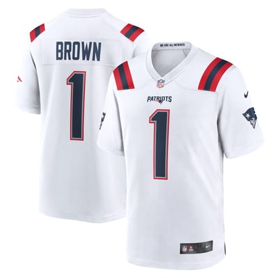 A.J. Brown New England Patriots Nike Game Jersey - White