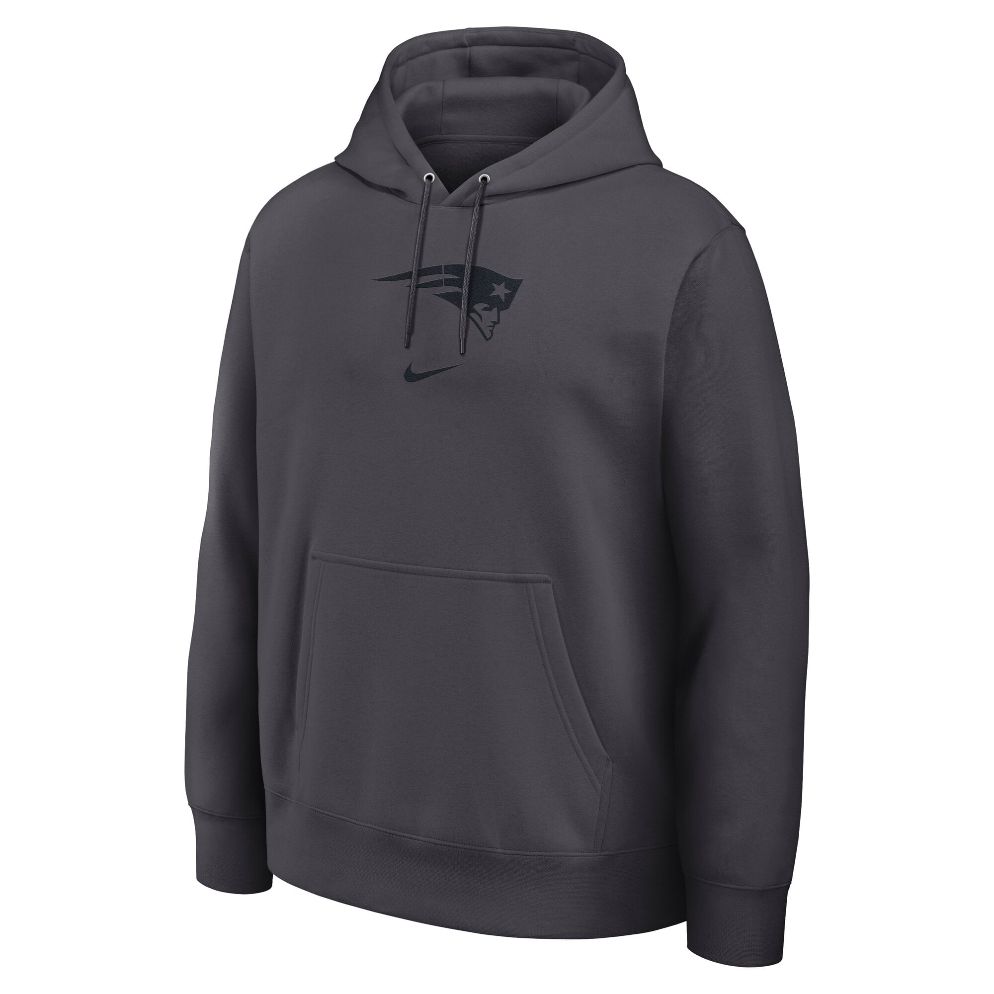 Sweat à capuche Nike New England Patriots en polaire lavée anthracite pour homme