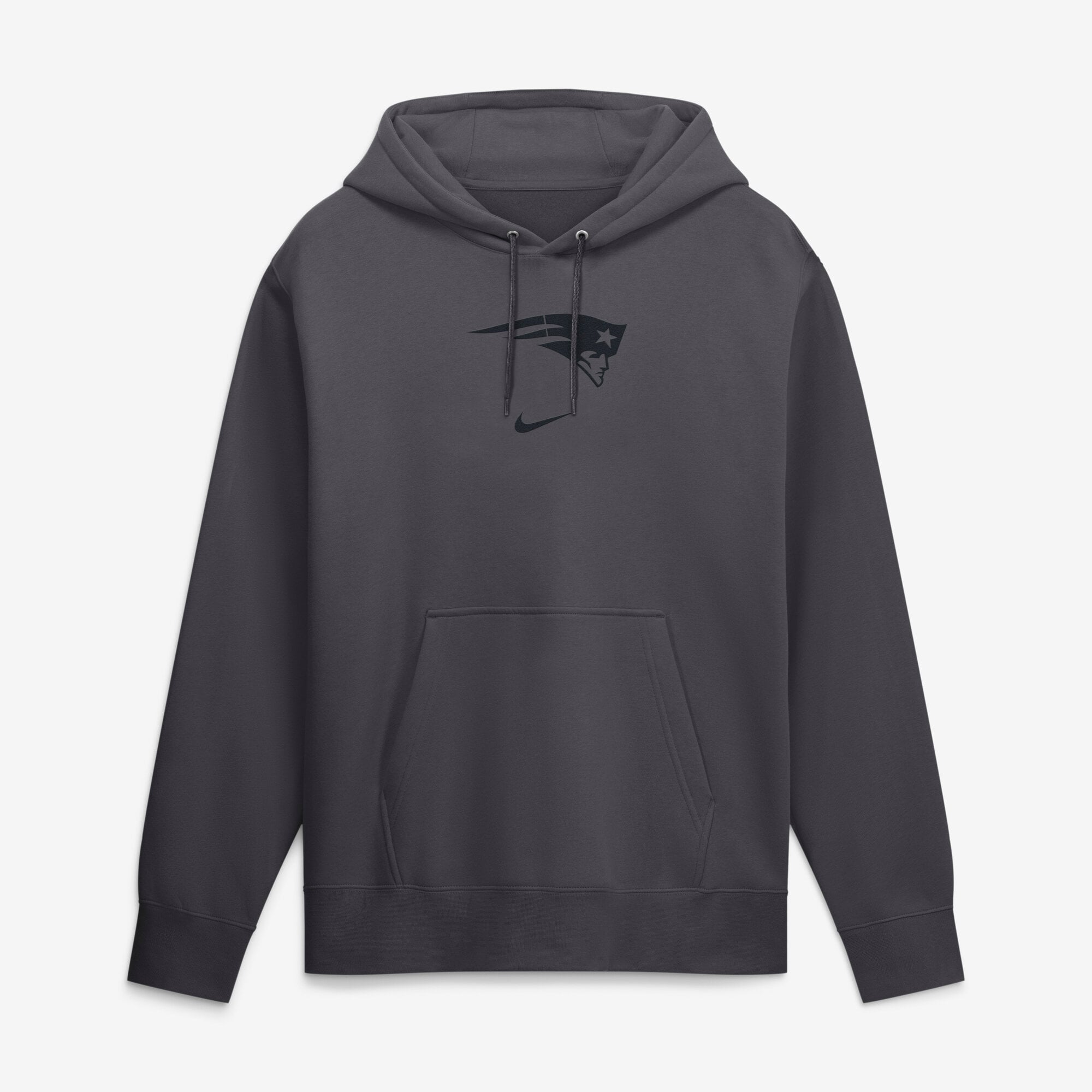 Sweat à capuche Nike New England Patriots en polaire lavée anthracite pour homme