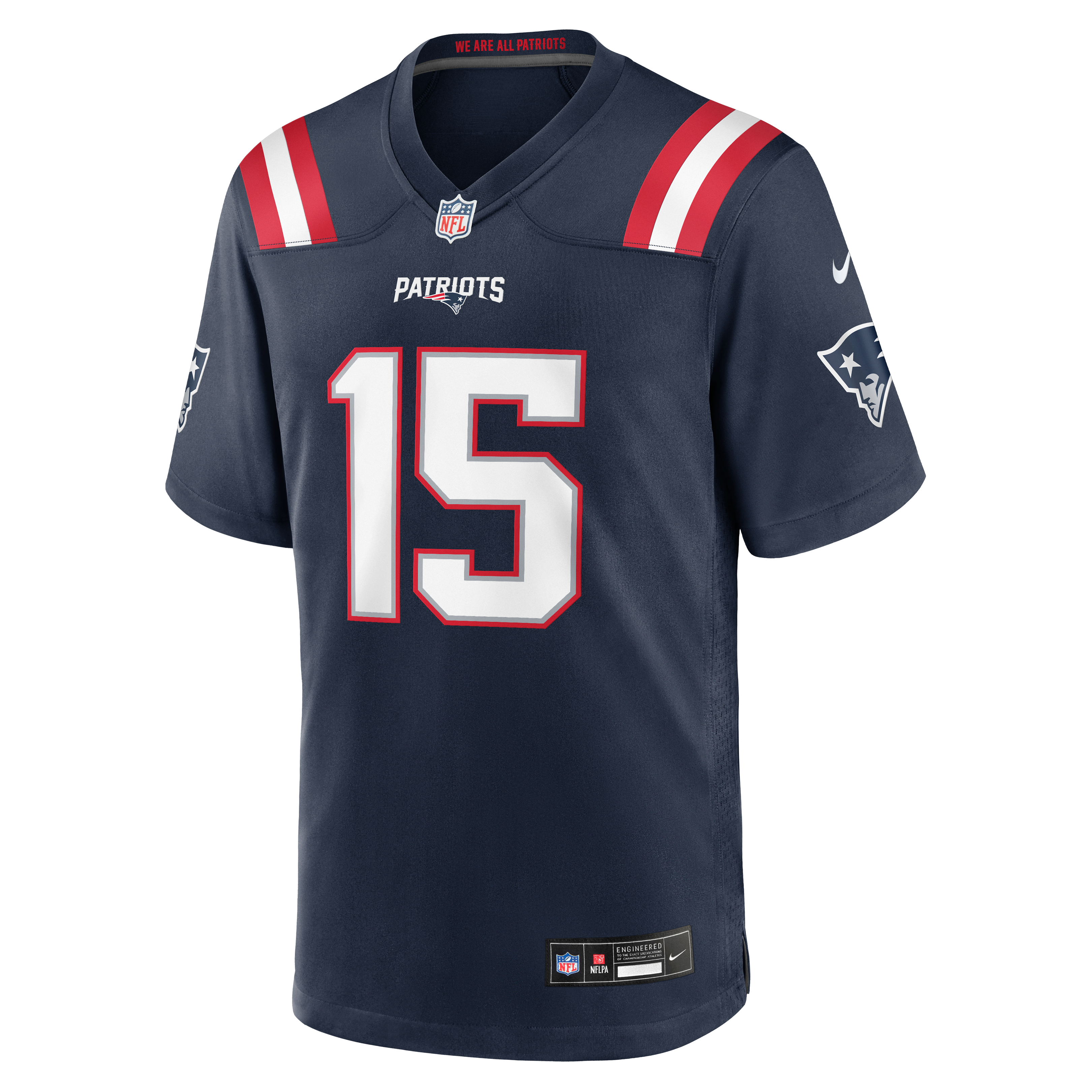 Men's Nike Behren Morton Navy New England Patriots Team Game Jersey