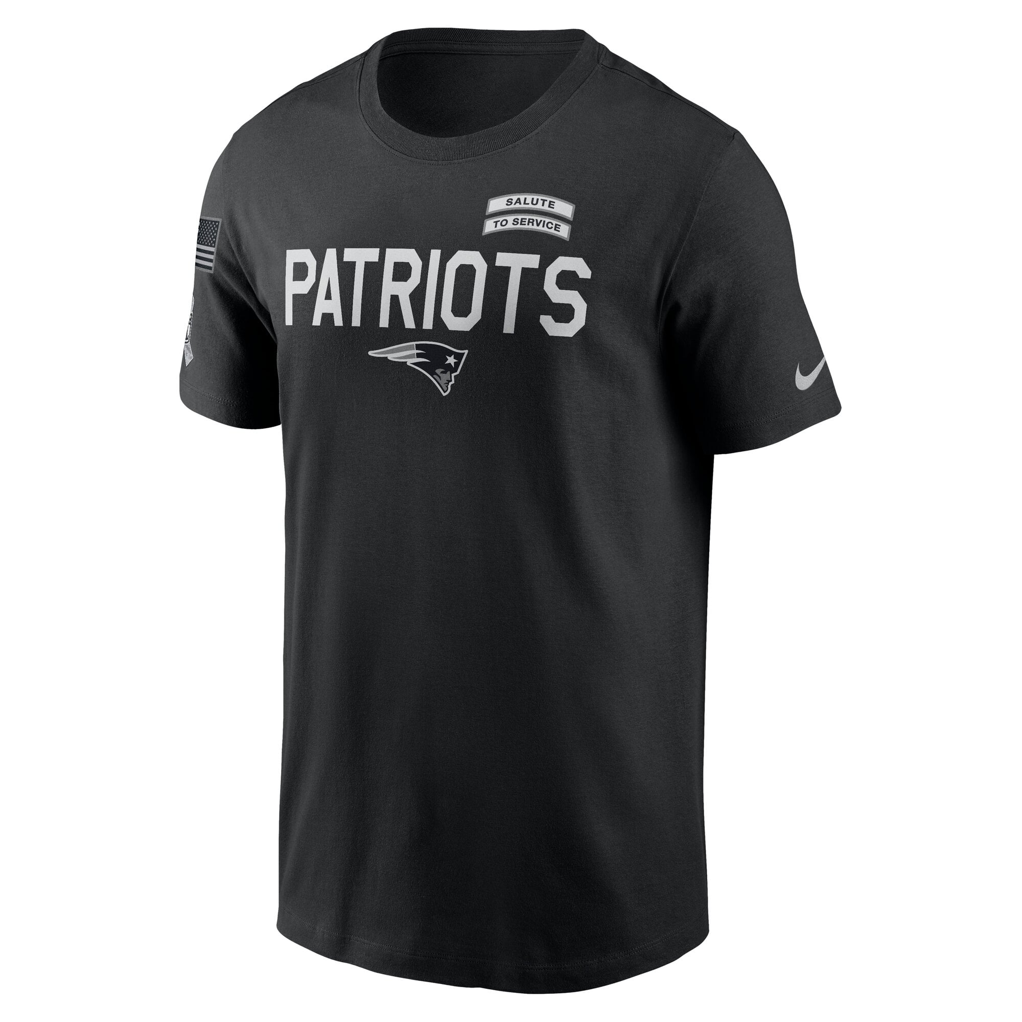 T-shirt Nike noir pour homme New England Patriots 2026 Salute to Service Sideline Dri-FIT