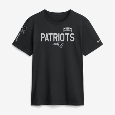  New England Patriots Nike 2026 Salute to Service Sideline Dri-FIT T-Shirt - Black