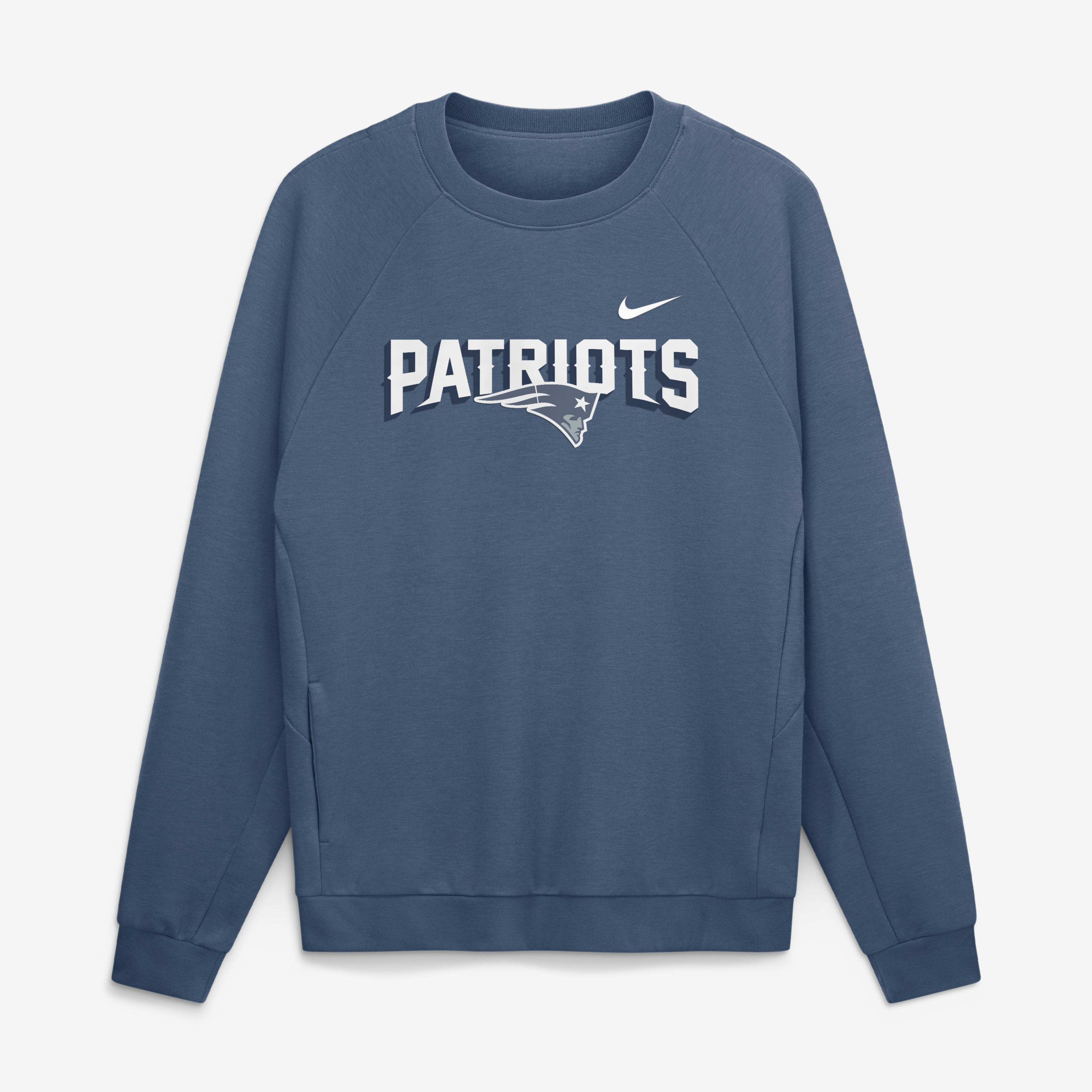 Men's Nike Blue New England Patriots Rivalries Collection Dri-FIT Crew Sweatshirt
