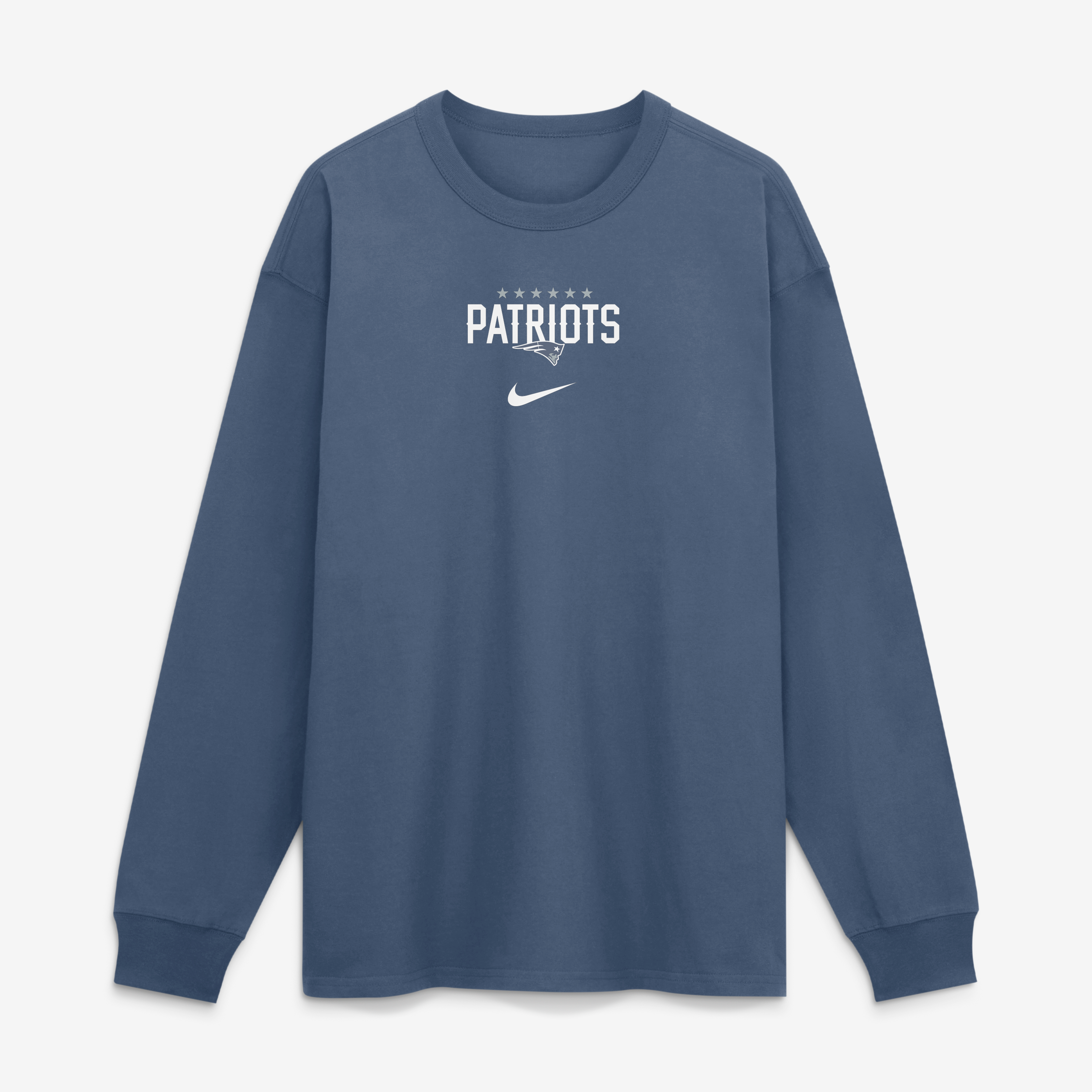 Men's Nike Blue New England Patriots Rivalries Collection Max90 Long Sleeve T-Shirt
