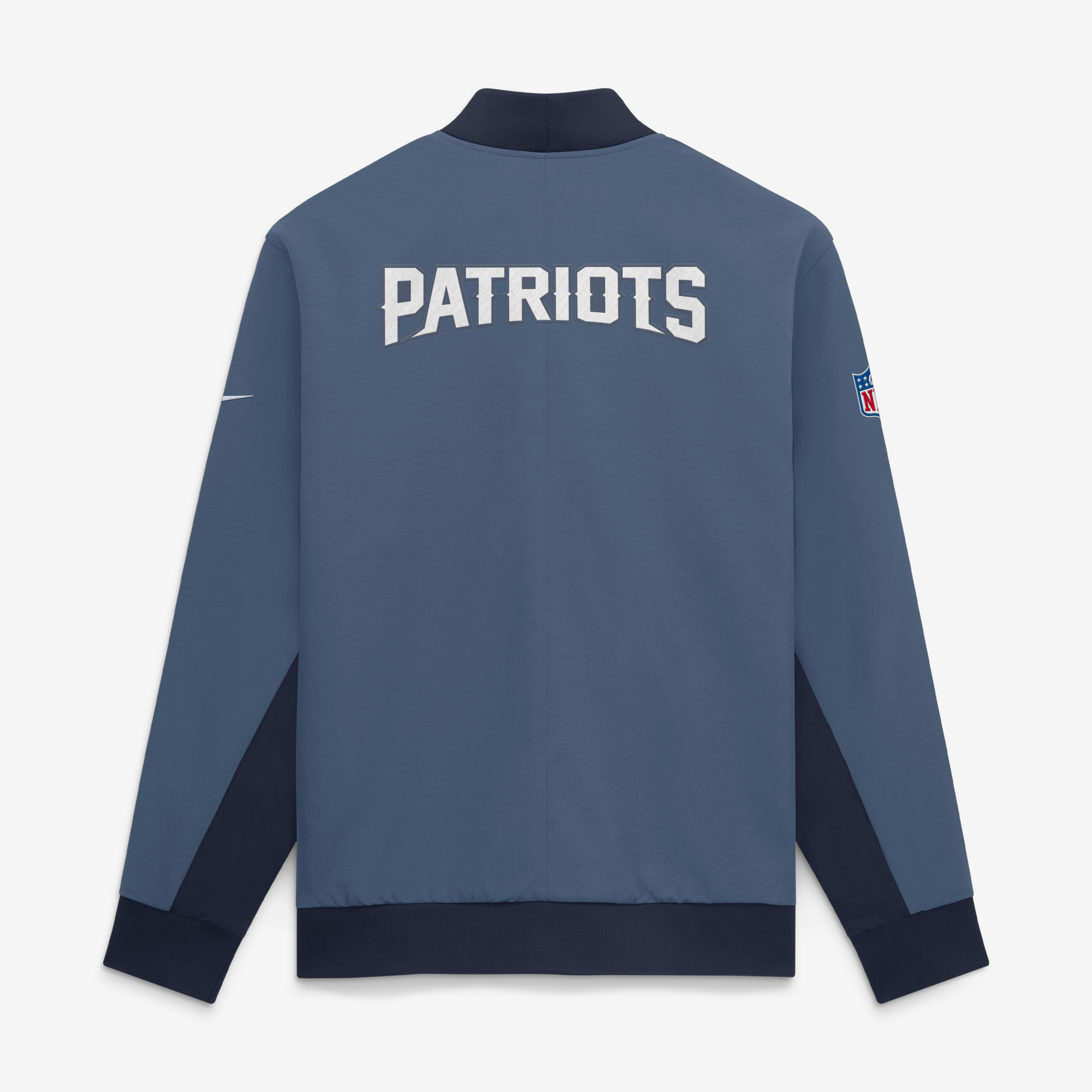 Veste bomber Nike bleue pour homme, collection Rivalries des New England Patriots